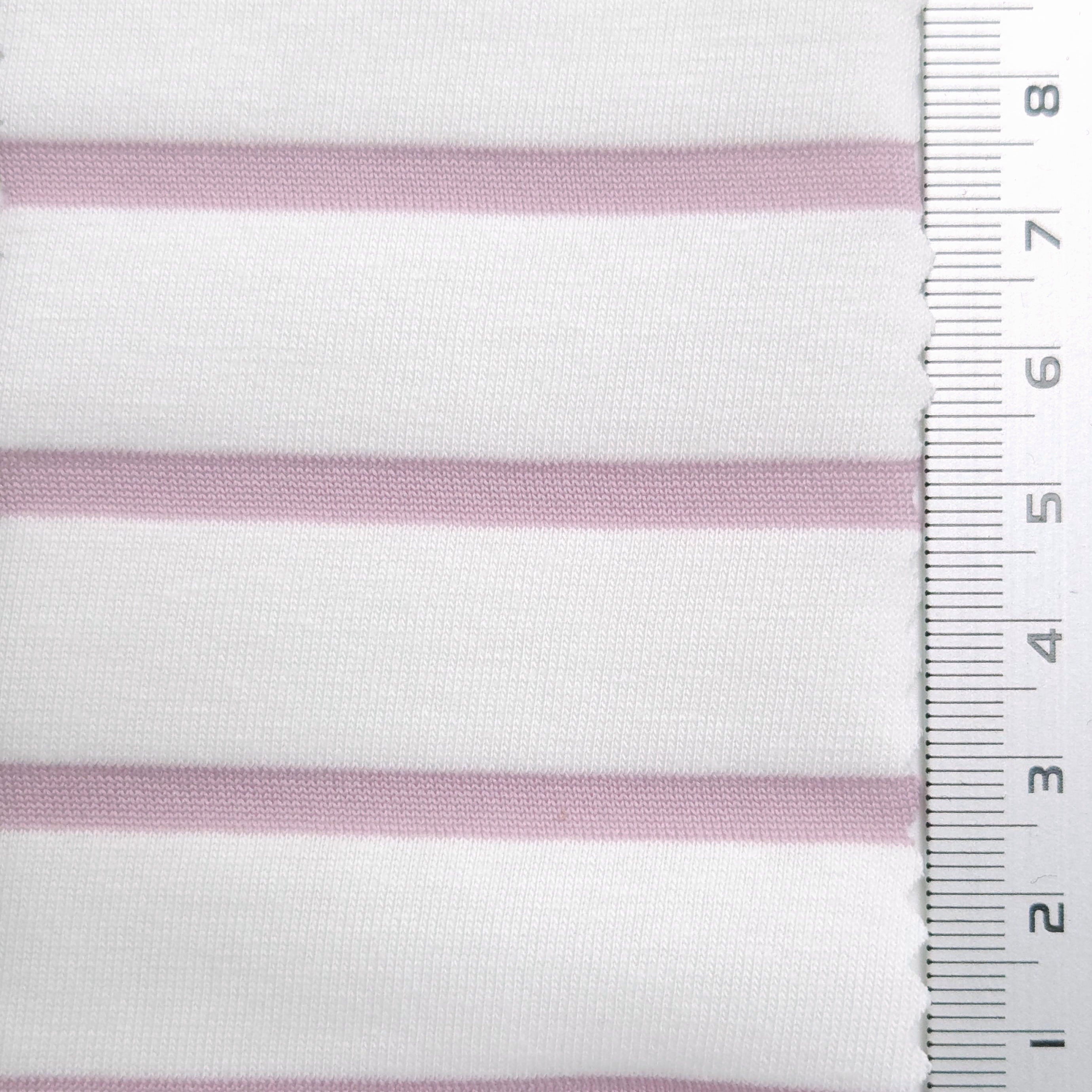 Stripe Jersey Cotton Polyester Knit Fabric - FAB 1563 - 4.Lily