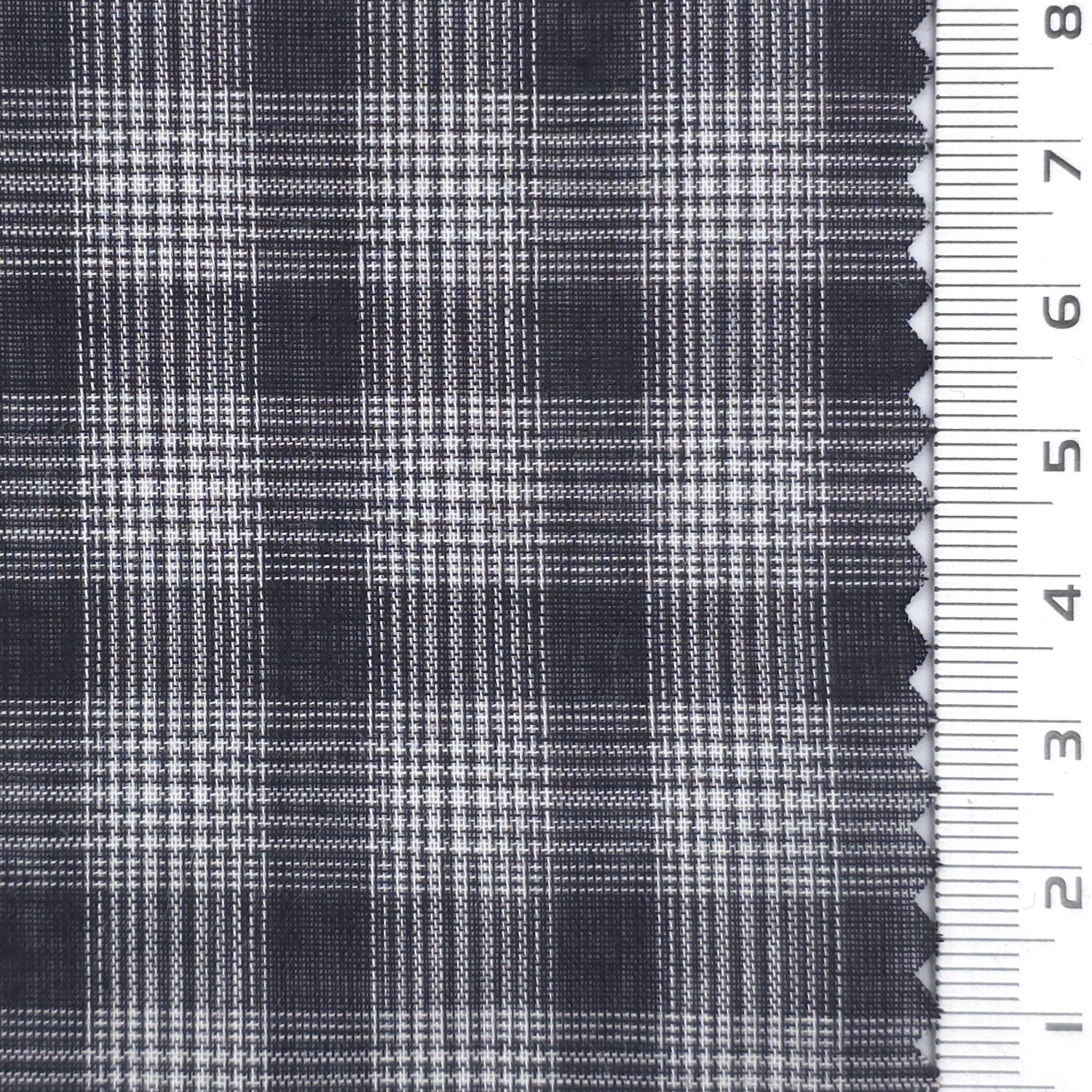 Charcoal Grey - Very Light Plaid Cotton Voile Woven Fabric - FAB 1937