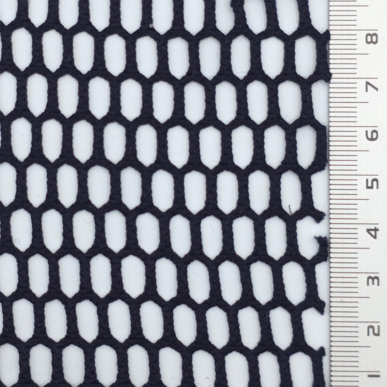1.Brown-2.Ivory-3.White-4.Navy-5.Black - Mesh Honeycomb Poly Knit Fabric - FAB 1846