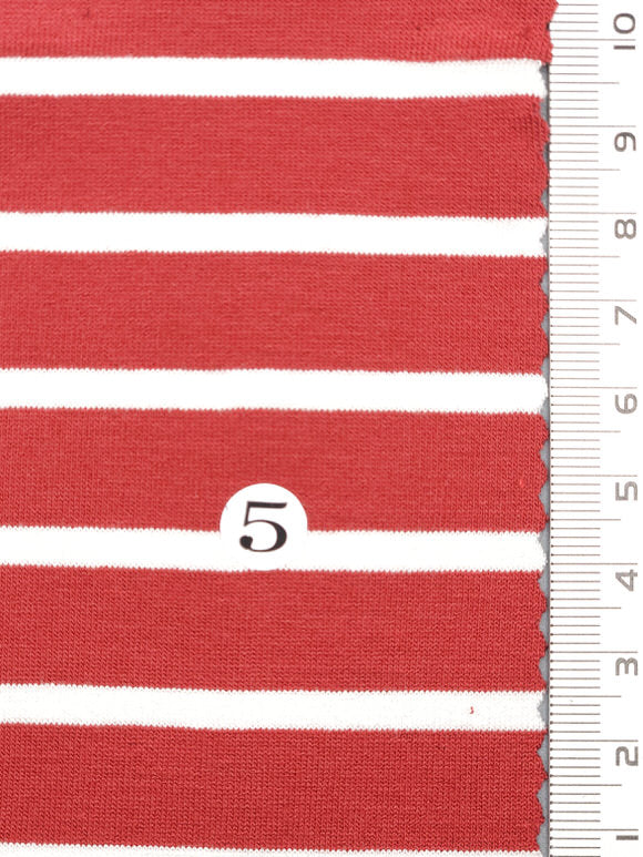 Solid Stripe Jersey Rayon Spandex Knit Fabric - FAB1726 - 1.Blue-2.Navy-3.Black-4.Red-5.Mellange-6.Olive-7.Dusty Pink-8.Red-9.White/Pink-10.White/Blue