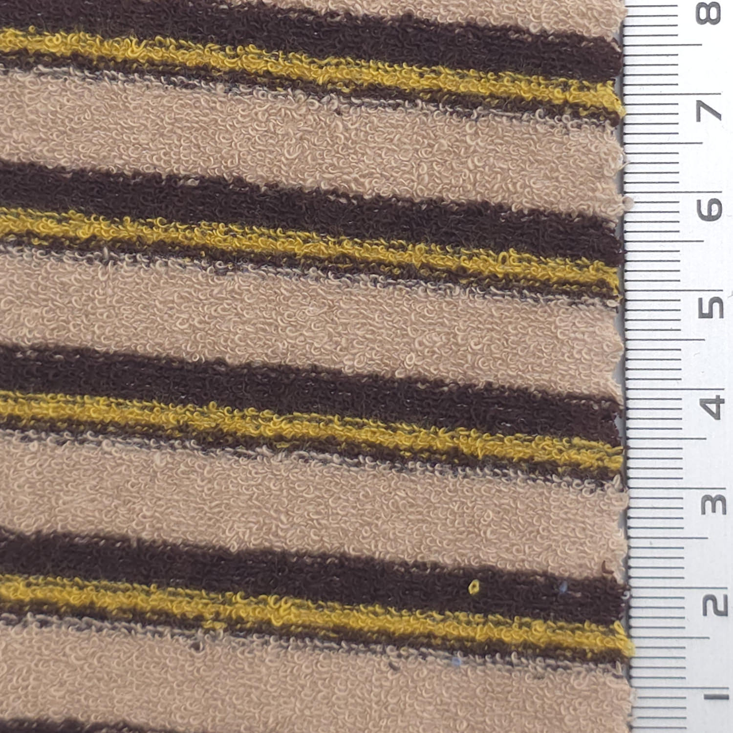Stripe Cotton Polyester Knit Fabric - FAB1957 - Beige