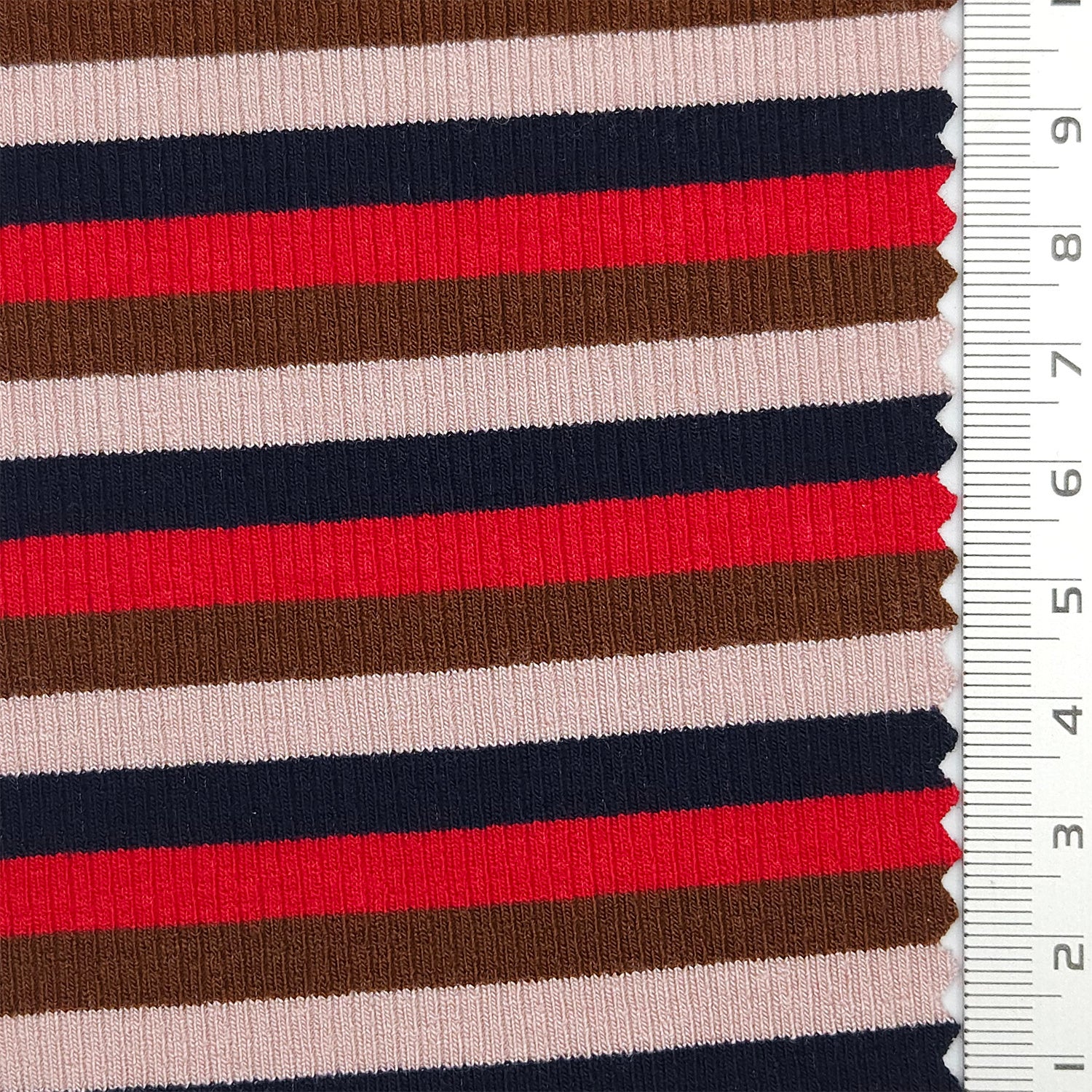 Stripe Rib YarnDyed Rayon Spandex Knit Fabric - FAB 1779 - 4.Black