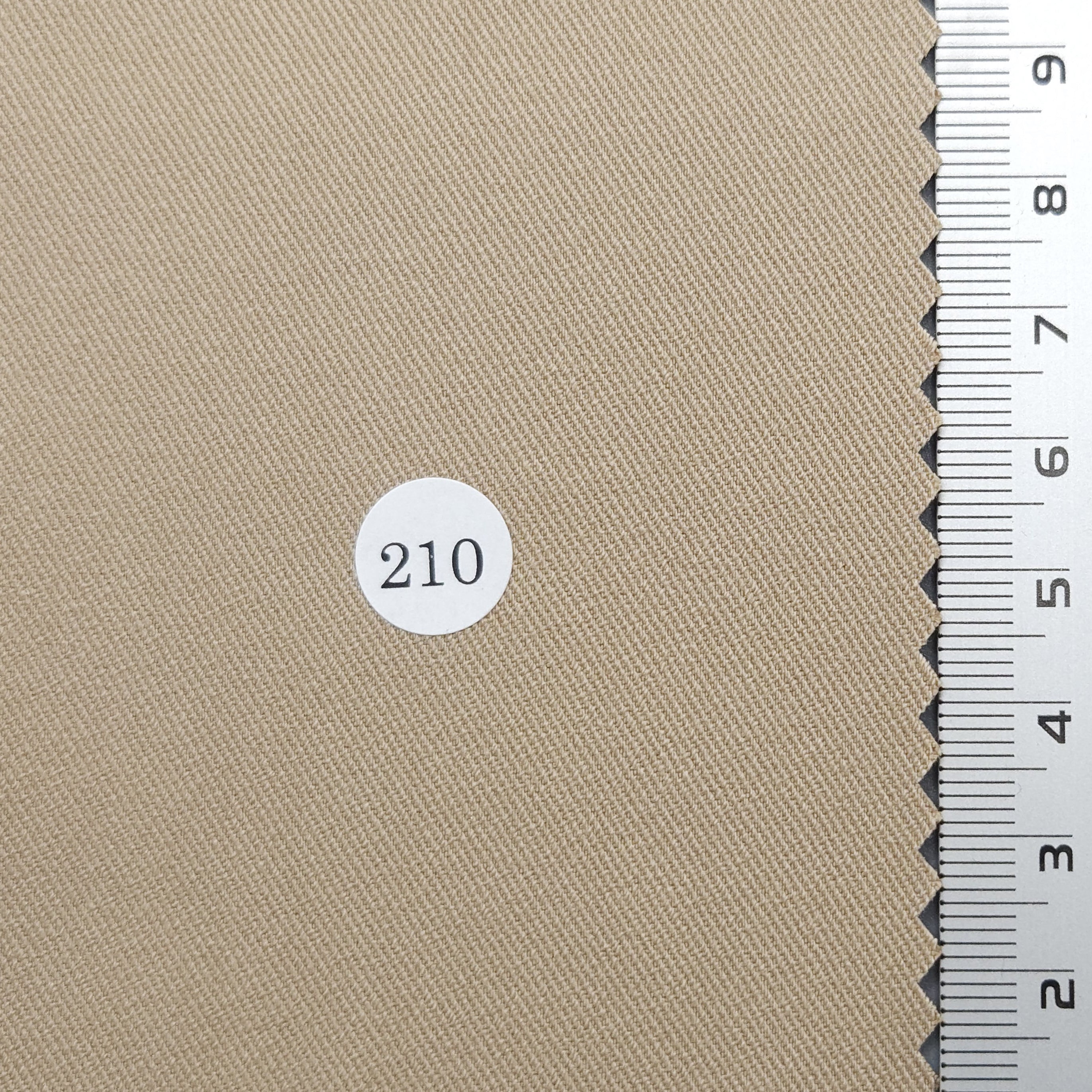 1.Ivory Beige (213)-2.Beige (212)-3.Green Ivory (211)-4.Yellow Beige (210)-5.Pink (209) - Solid Twill Polyester Rayon Spandex Woven Fabric - FAB 1694