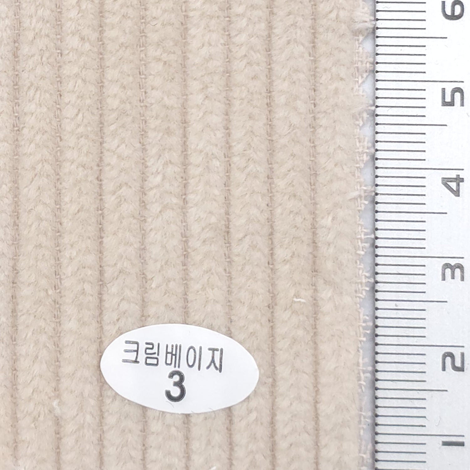 Cream Beige - 6Wale Solid Corduroy Cotton Woven Fabric - FAB 1656