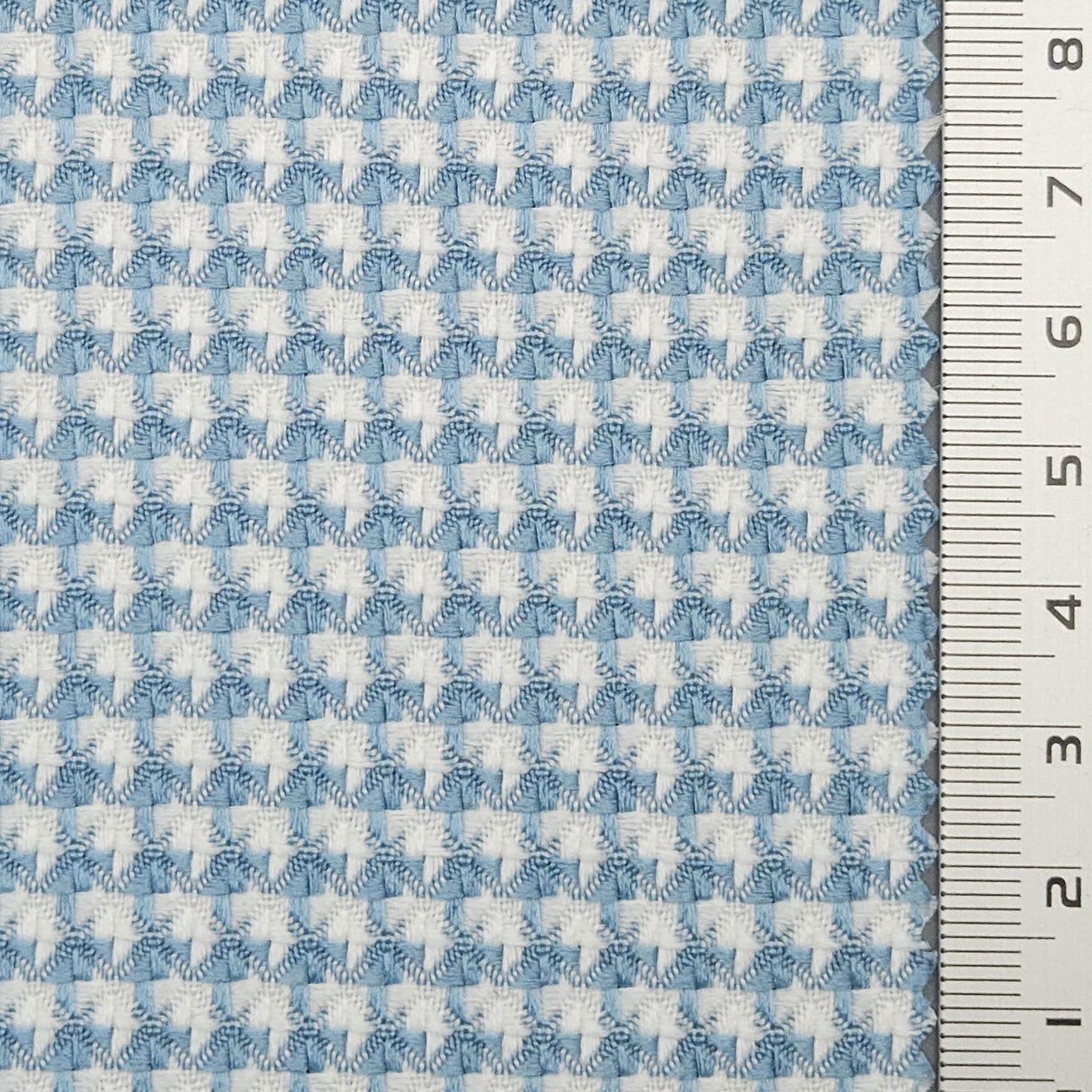 Houndstooth YarnDyed Polyester Spandex Woven Fabric - FAB1686 - 1.Black/White-2.Beige-3.White-4.Blue-5.Green-6.Yellow-7.Pink-8.Red-9.Black/Fushia