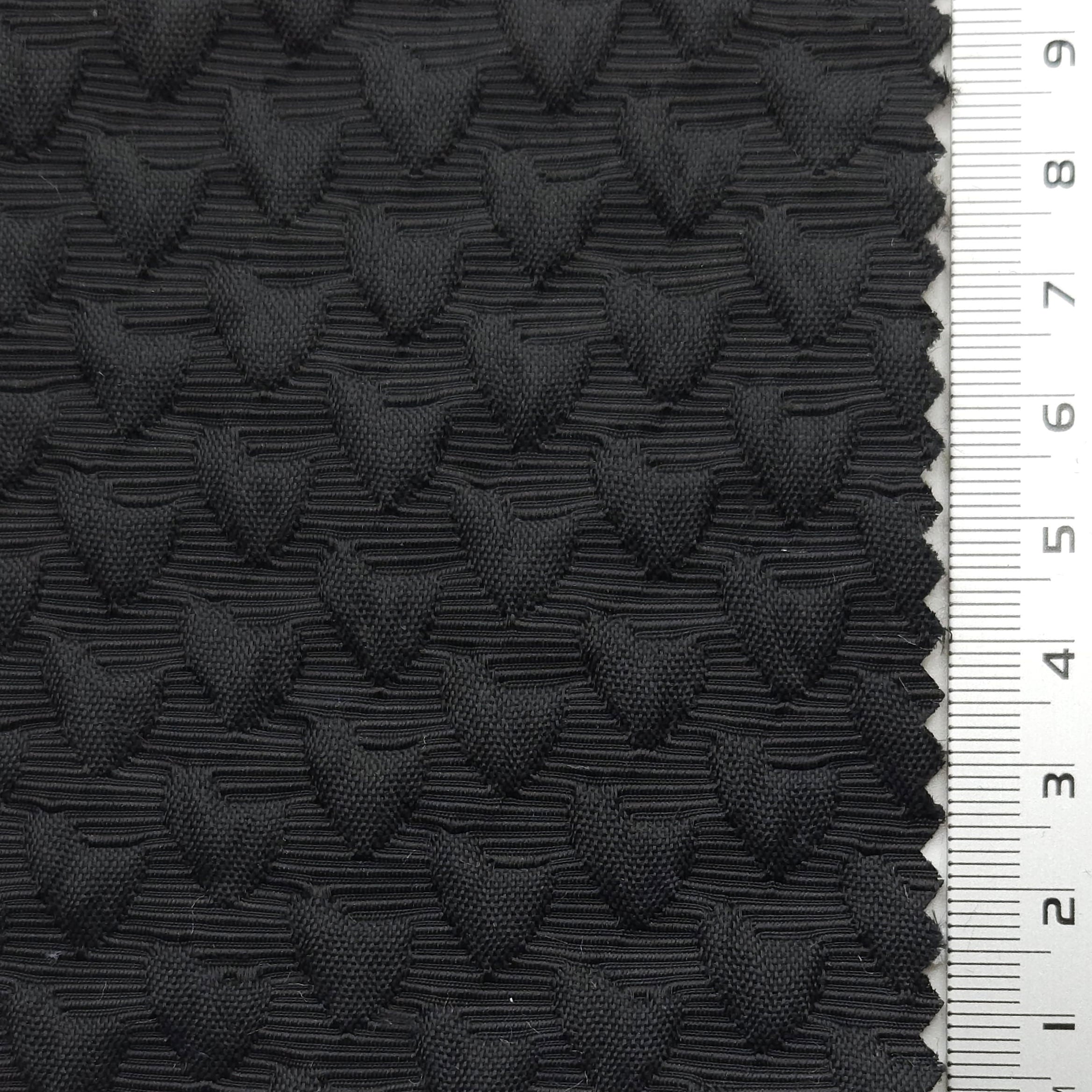 Jacquard YarnDyed Polyester Woven Fabric - FAB 1621 - 4.Black