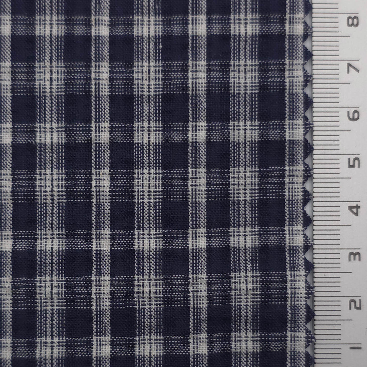 Navy Blue - Plaid Cotton Woven Fabric - FAB1864