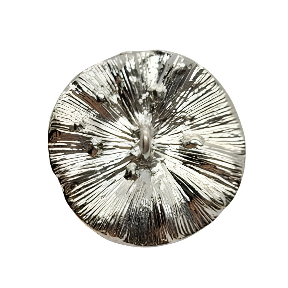 White/Black / 25mm - Designer 25mm Button, Black & White Swirl, Crystal Accents, Shank Button - FBTN255