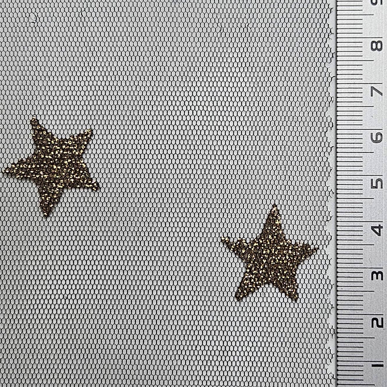 Star Flocked Mesh Metallic Polyester Knit Fabric - FAB 1610 - 4.Black