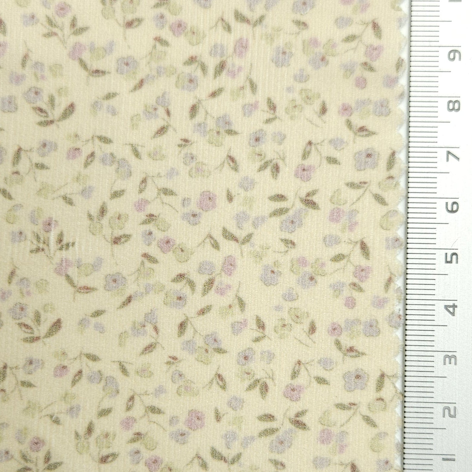 Print Floral Leaf Cotton Woven Fabric - FAB 1578 - 4.Blue Haze
