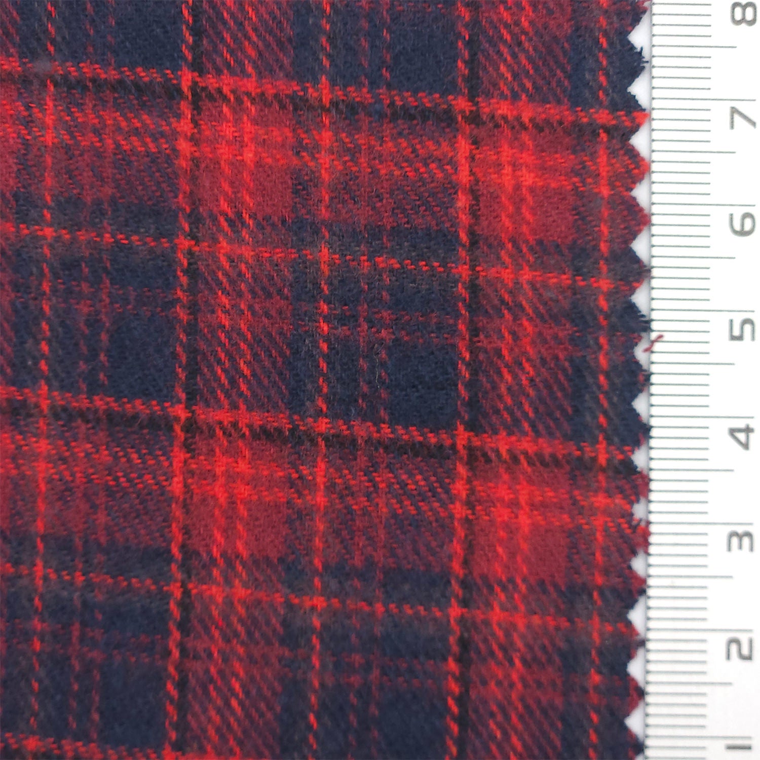 Tartan Check Brushed Cotton Woven Fabric - FAB 1759 - 4.Red