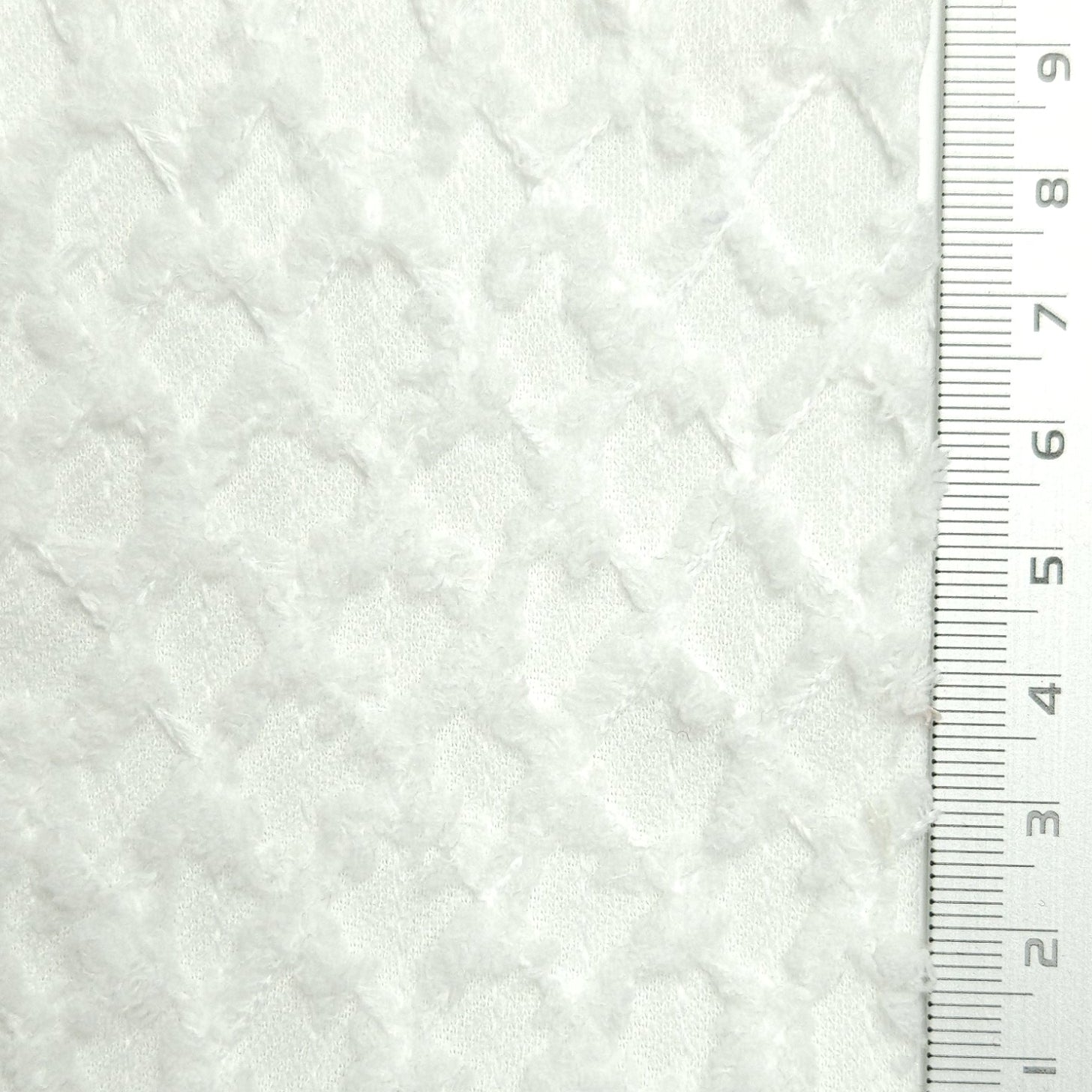 Solid Diamond Polyester Spandex Knit Fabric - FAB 1582 - 4.White