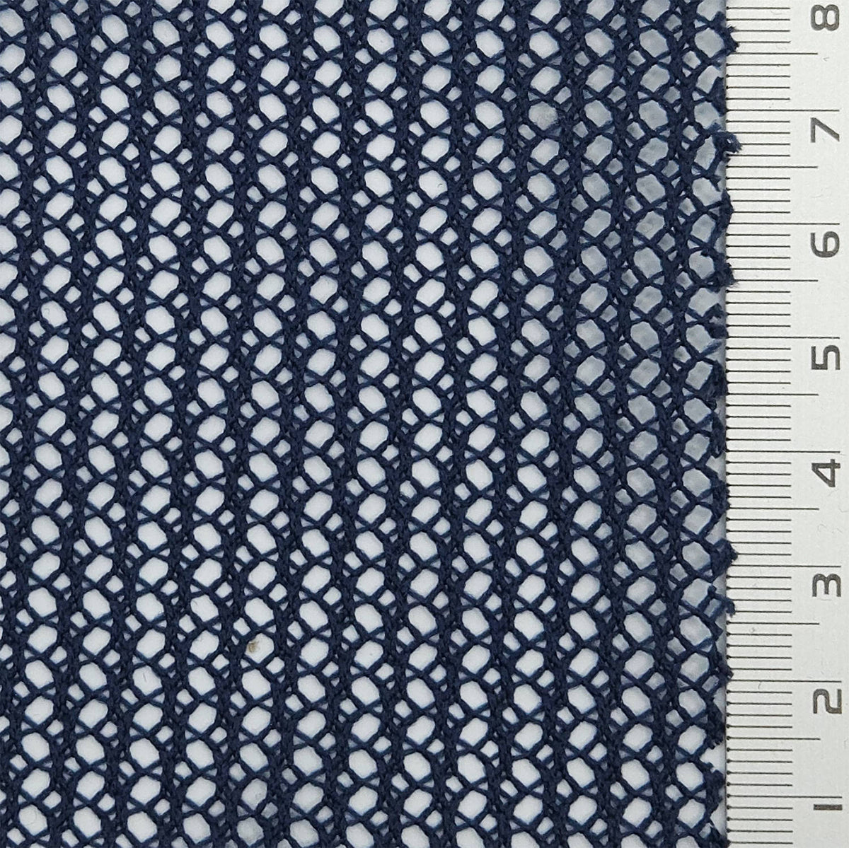 1.White-2.Ivory-3.Mint Green-4.Navy-5.Black - Stripe Mesh Polyester Knit Fabric - FAB 1801