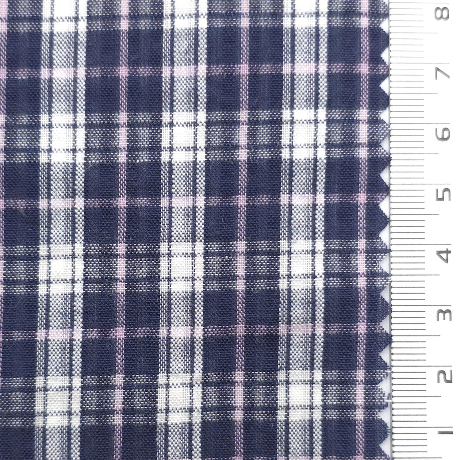 1: Black-2: Light Blue-3: White-4: Navy Blue-Swatch - Gingham Poly Cotton Woven Fabric - FAB 1863