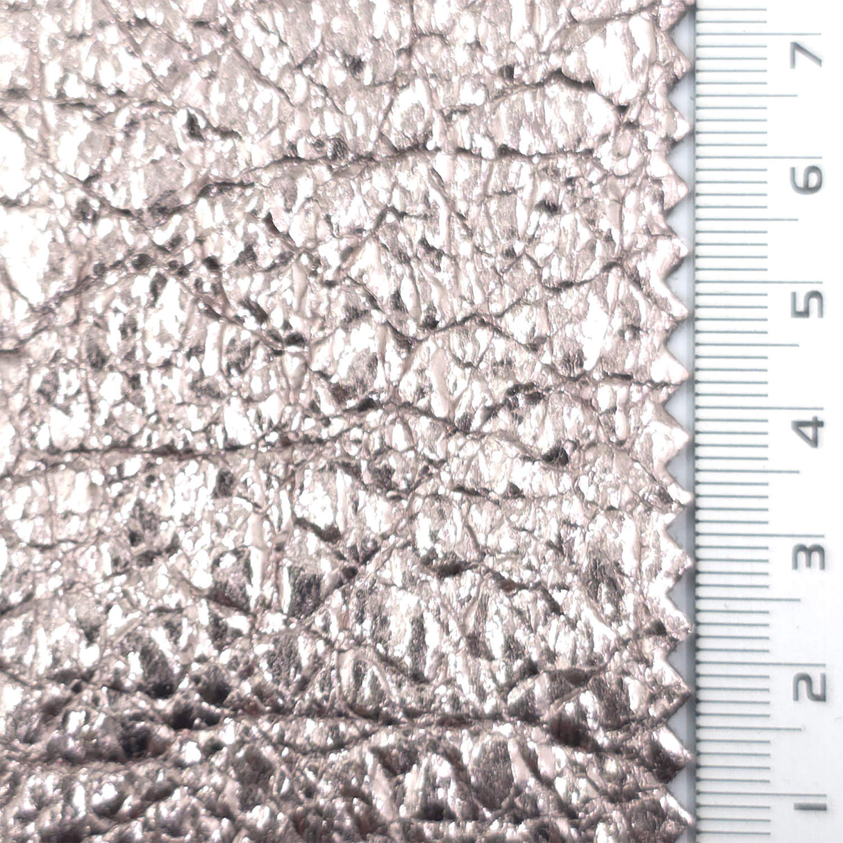 Metallic Rose - Cracked Foil Woven Nylon Pu Fabric - FAB1854