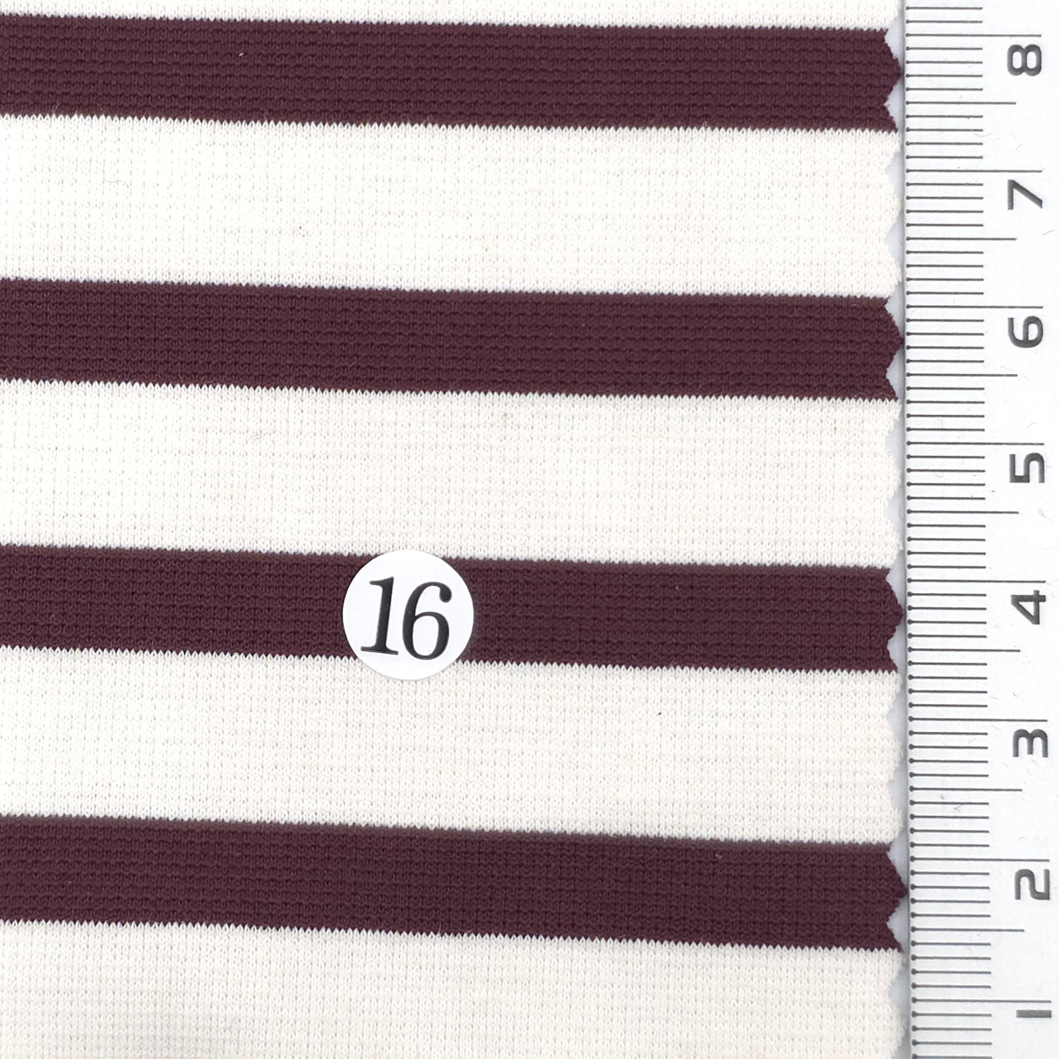 Dark Brown - Stable Medium Weight Striped Poly Cotton Span Ponte Knit Fabric - FAB 1922