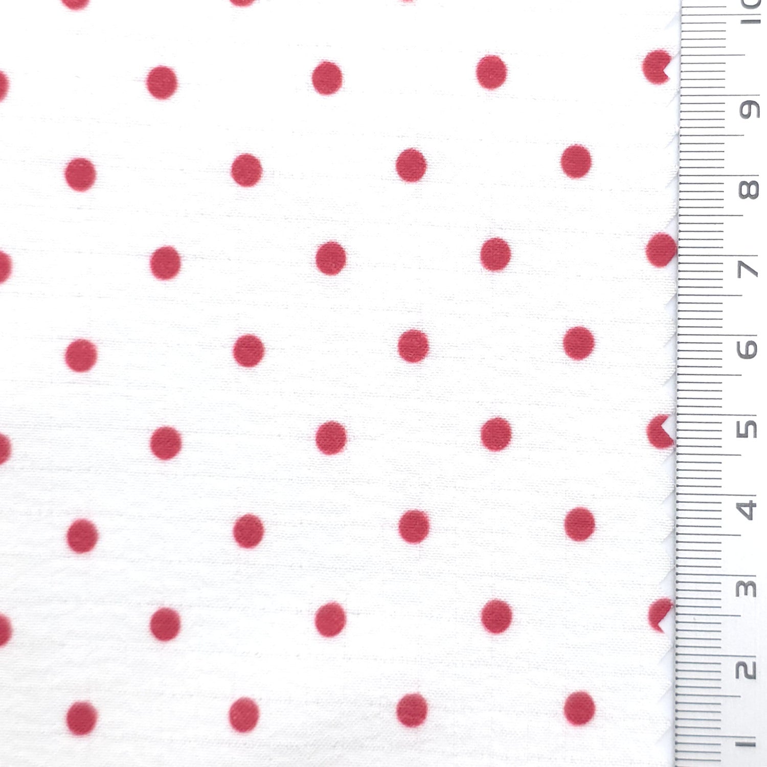 Polka Dot Polyester Woven Fabric - FAB1972 - White
