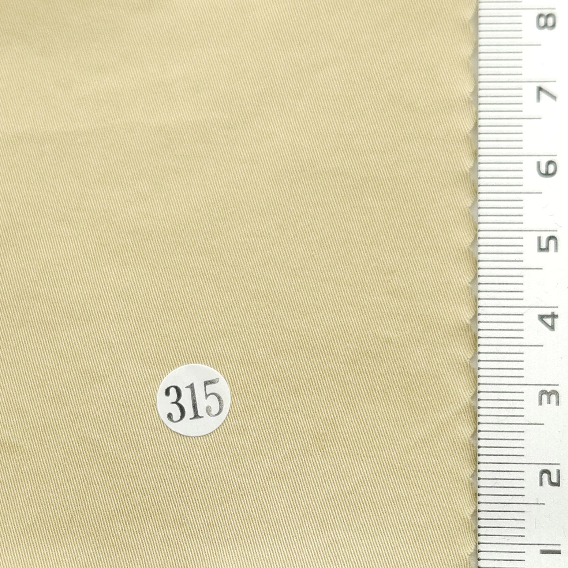 Solid Enzyme Twill Cotton Spandex Woven Fabric - FAB 1568 - 5.Yellow Beige (315)