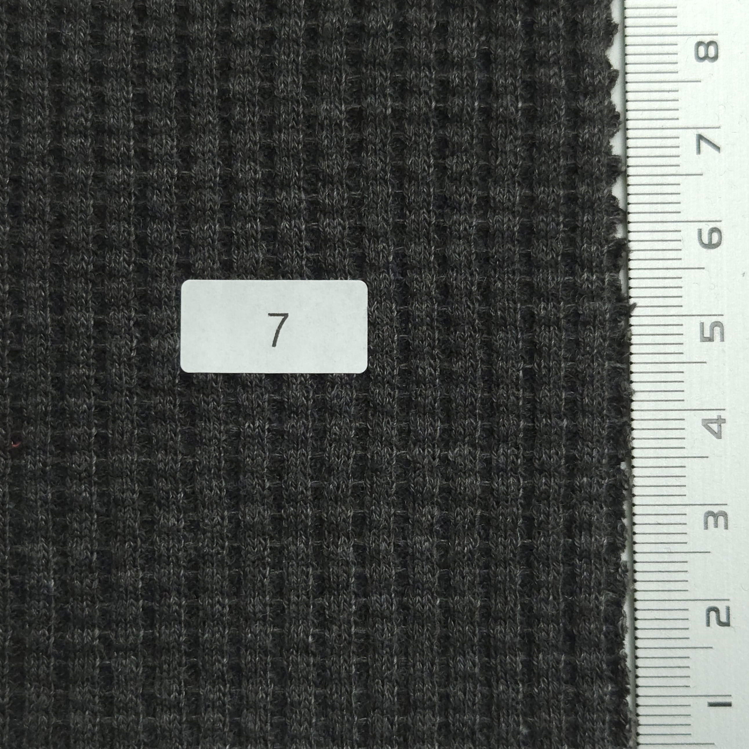 Rib Cotton Spandex Knit - FAB 1360 - 5.Charcoal