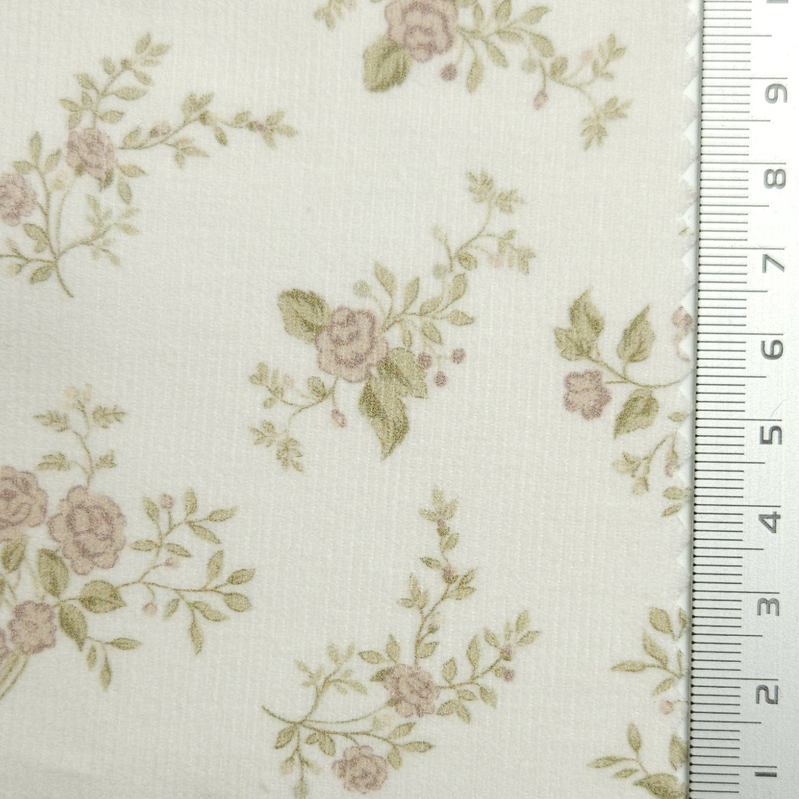 Print Floral Cotton Woven Fabric - FAB 1577 - 5.Pink Swan