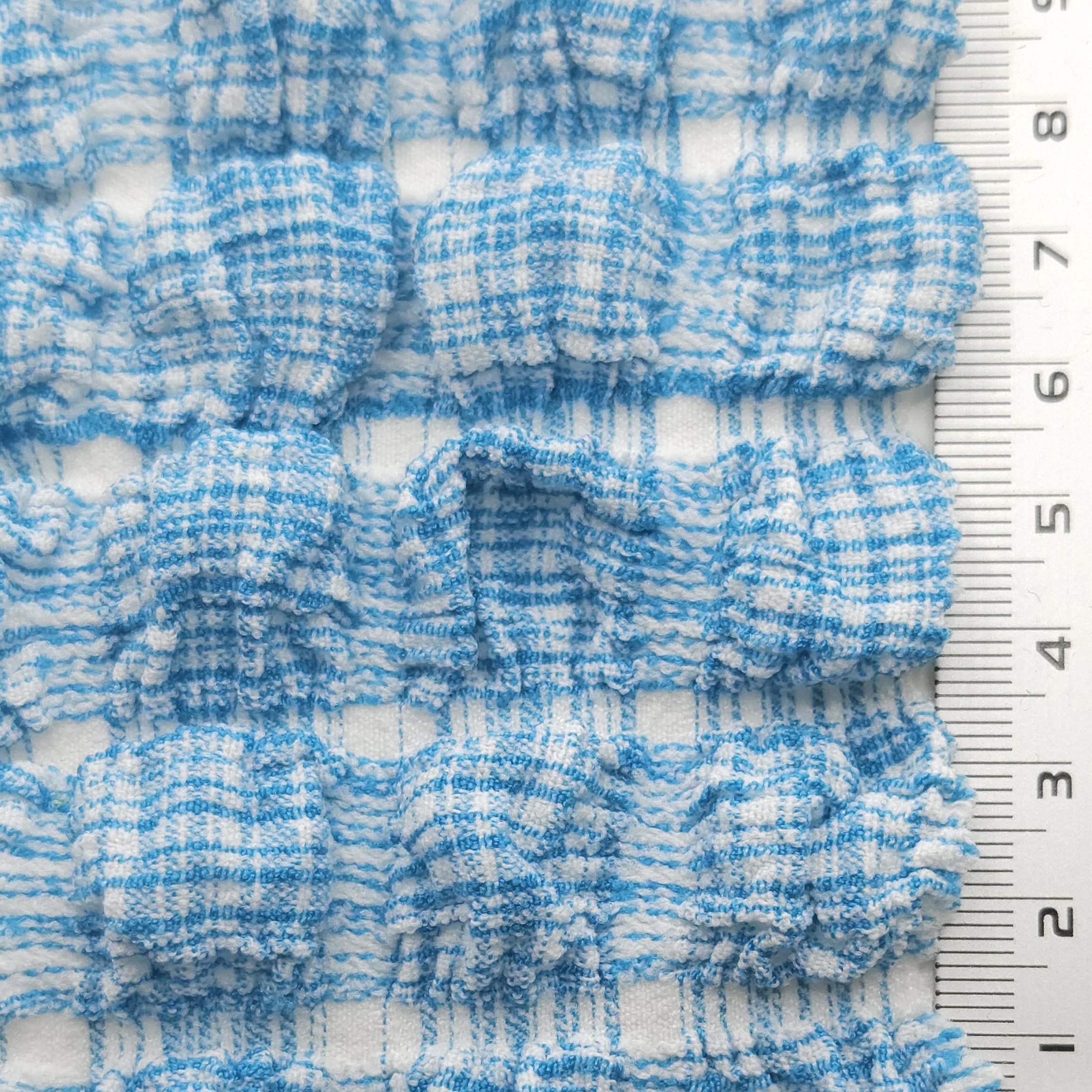 1.Black-2.Mustard-3.Wine-4.Red-5.Blue - Check Fukuro Quilting Polyester Spandex Woven Fabric - FAB 1617