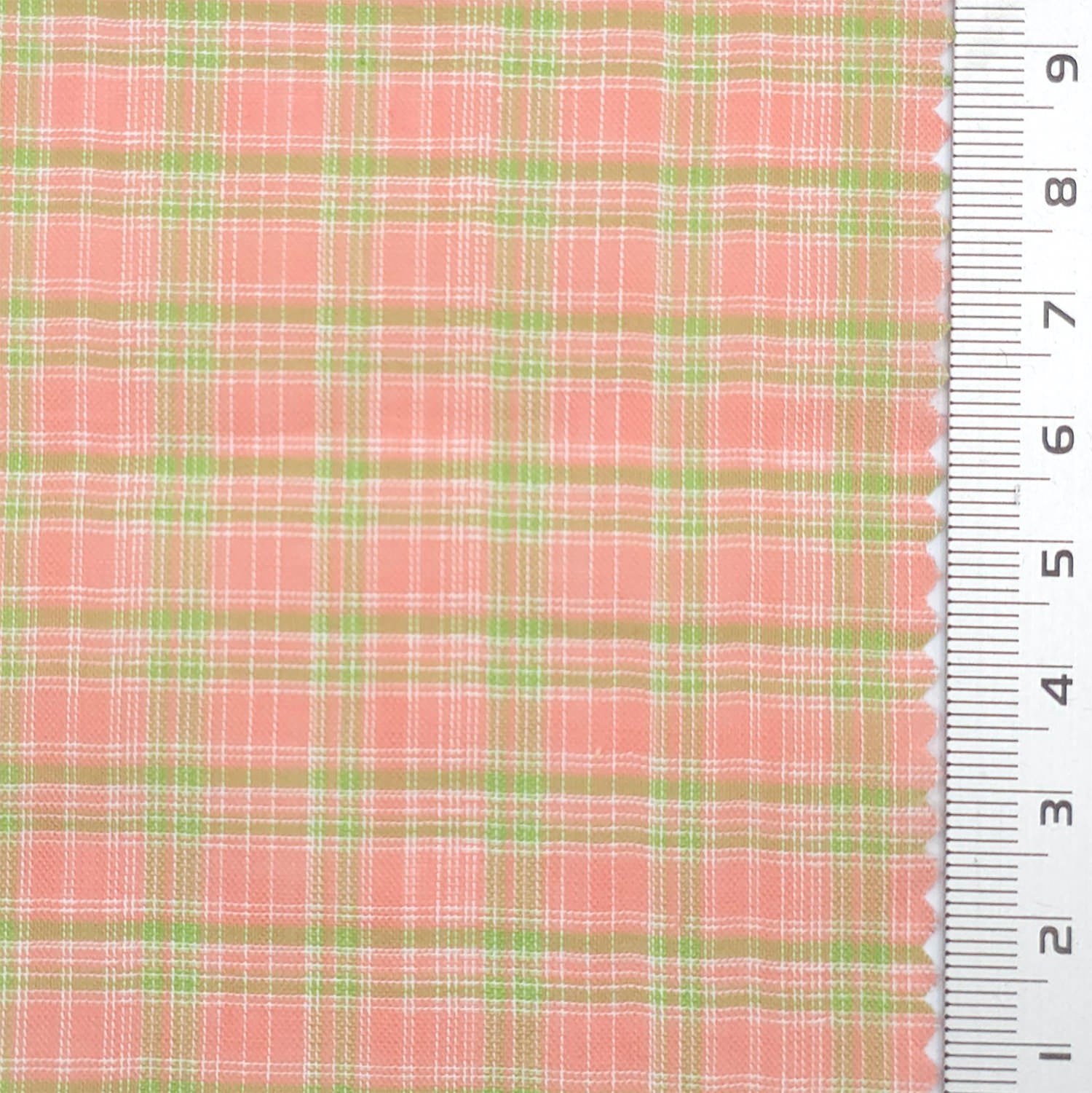 Washing Check Cotton Poly Woven Fabric - FAB 1831 - 5.Spring Green
