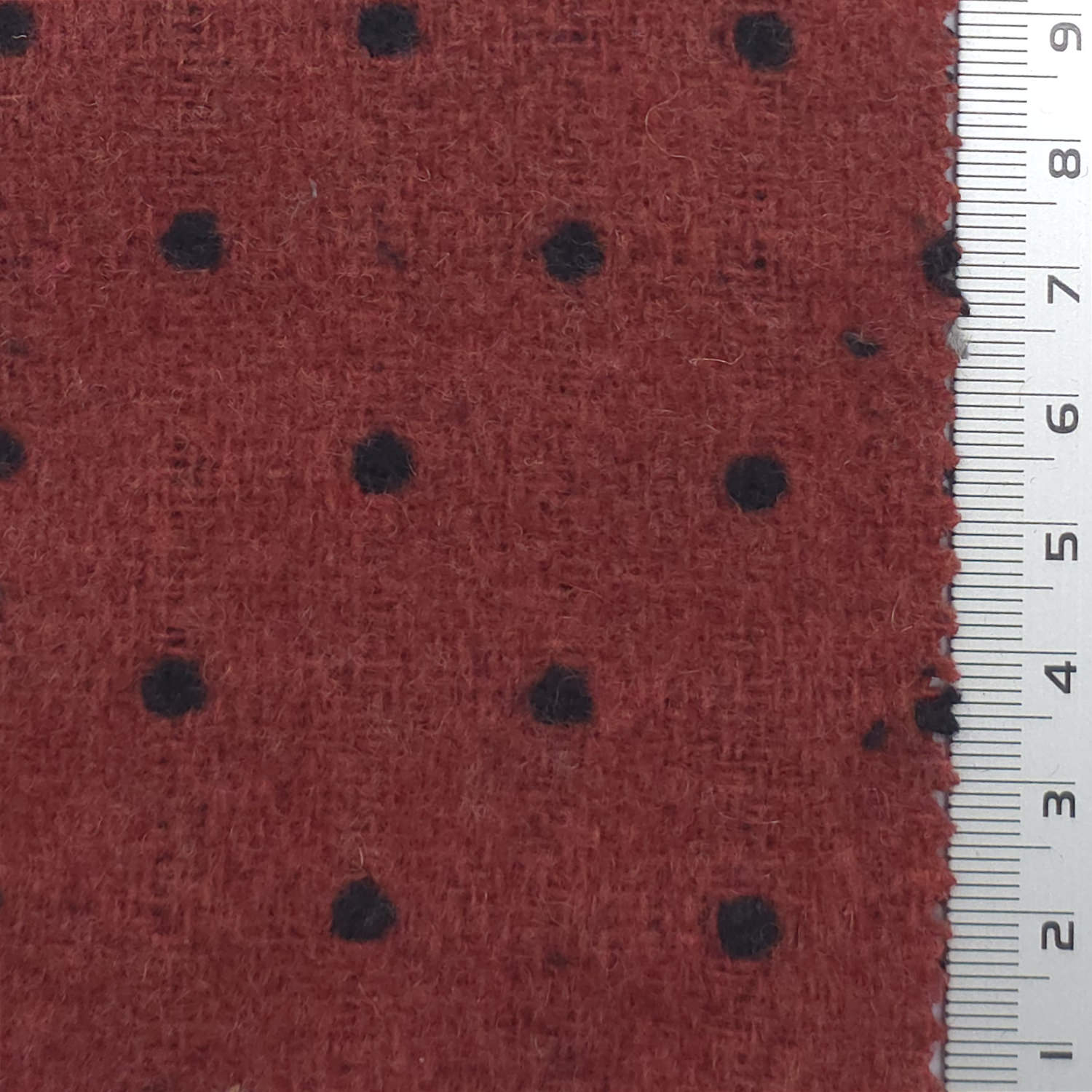 Indian Red - Polka-Dot Poly Woven Fabric - FAB1911