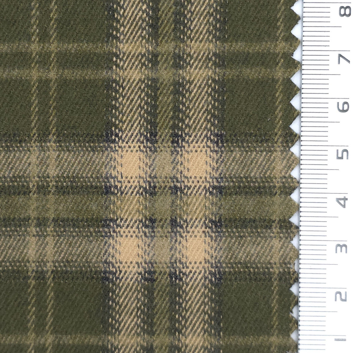 1: Dark Red-2: Navy Blue-3: Charcoal Gray-4: Dark Purple-5: Olive Green - Heavyweight Brushed Tartan Plaid Poly Rayon Span Twill Woven Fabric - FAB 1923