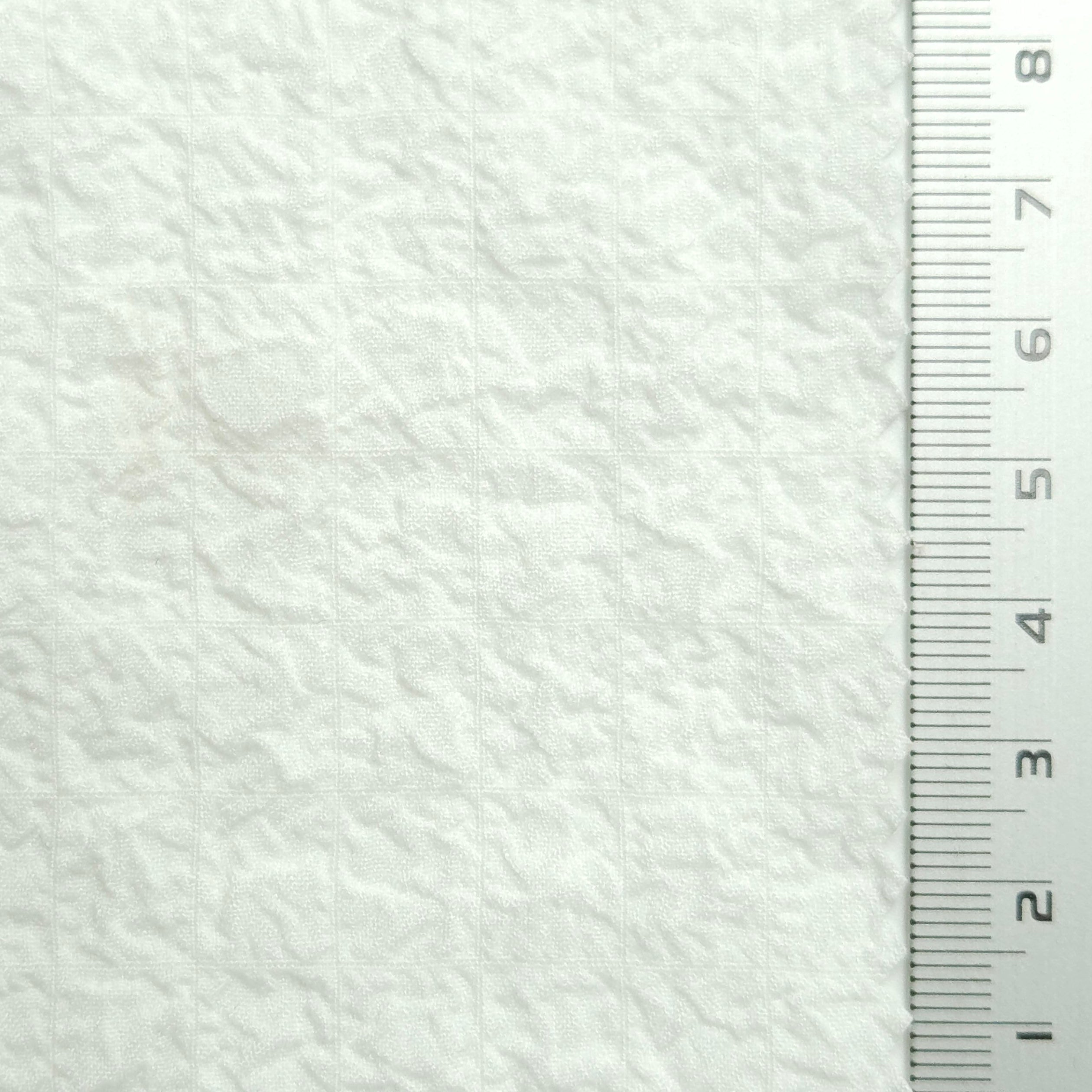 Solid Crepe Fukuro Polyester Woven Fabric - FAB 1557 - 5.White