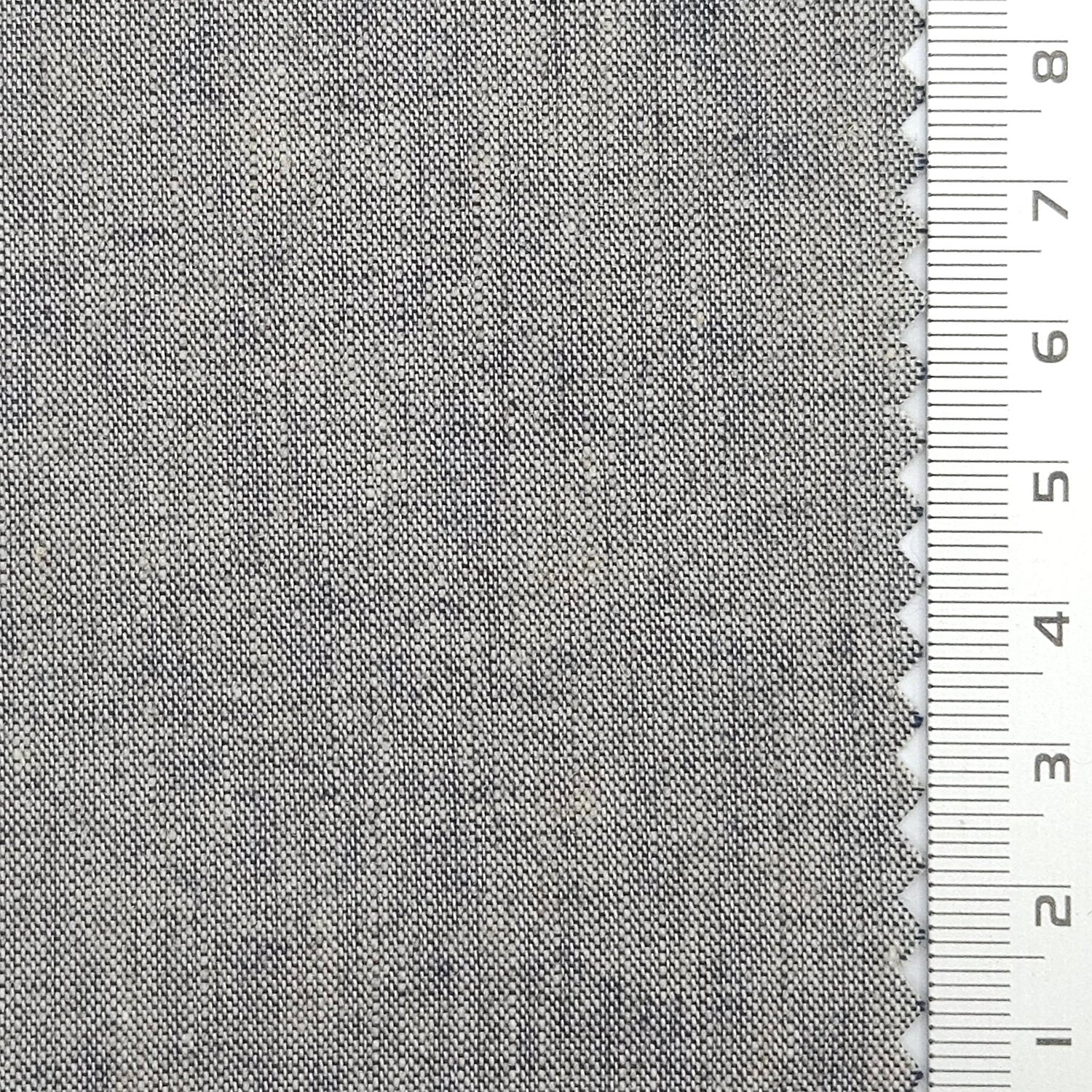 21 Count Solid Plain Linen Cotton Woven Fabric - FAB 1785 - 5.Dark gray
