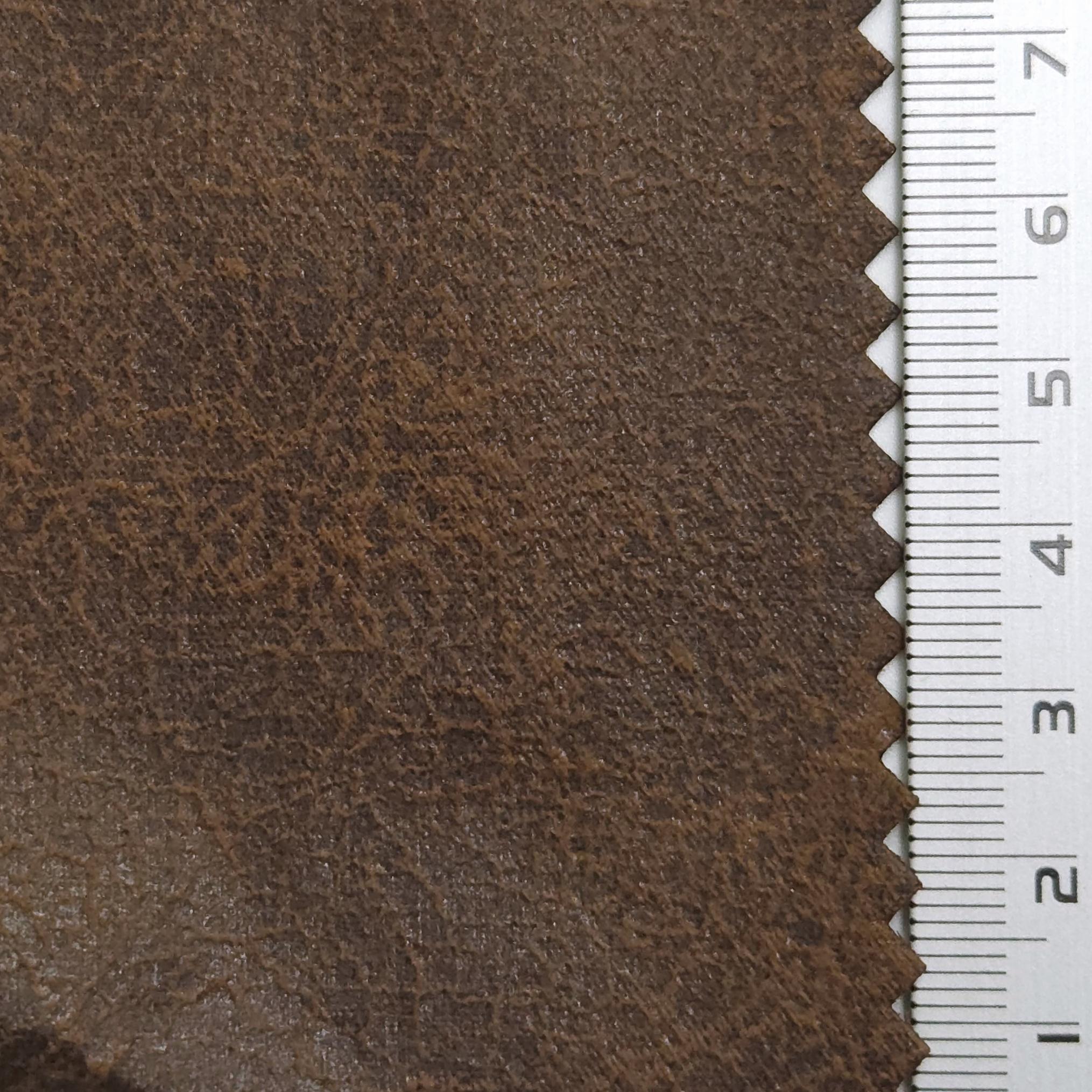 1.Grey Brown-2.Hurricane-3.Malta-4.Sanguine Brown-5.Van Cleef - Crack Suede Polyester Knit Fabric - FAB 1571