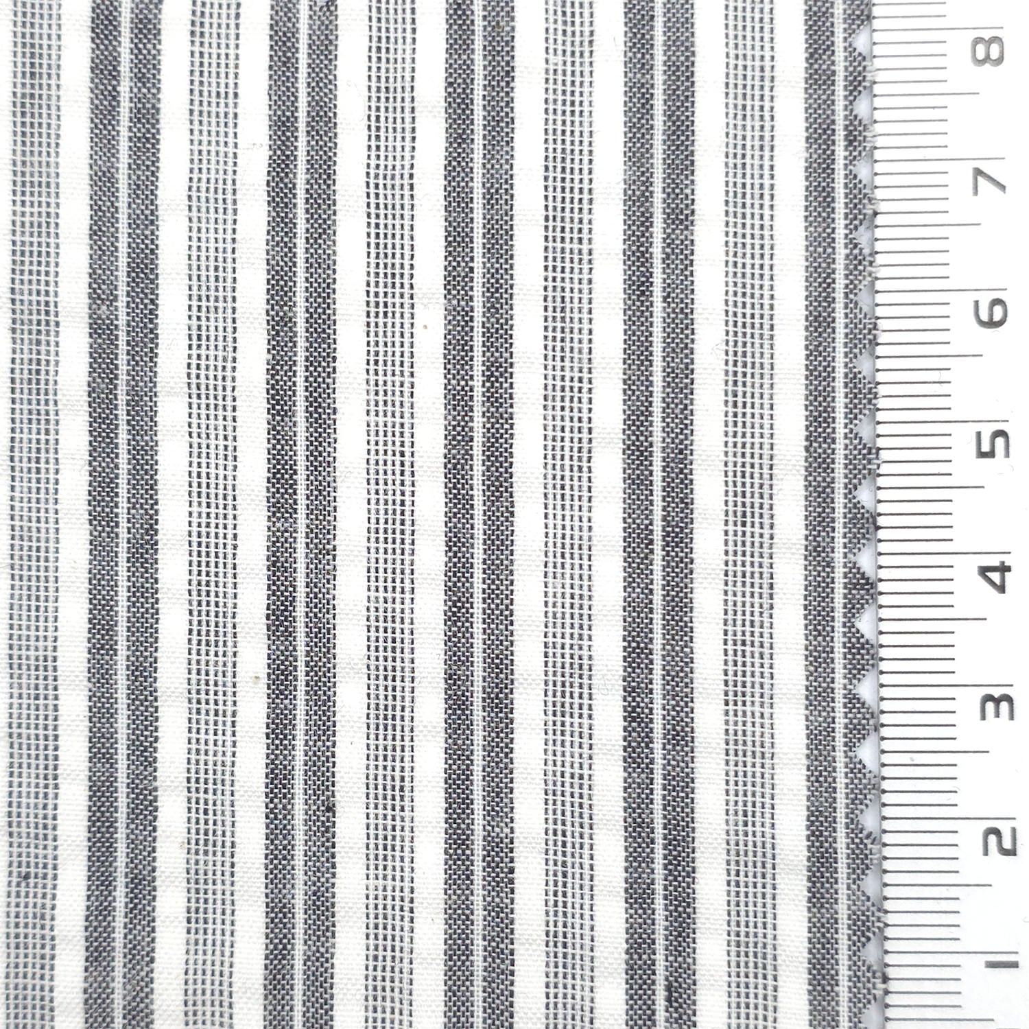 1: Beige-2: Pale Pink-3: Pale Green-4: Pale Yellow-5: Black - Dobby Stripe Woven Cotton Poly Shirting Fabric - FAB 1859