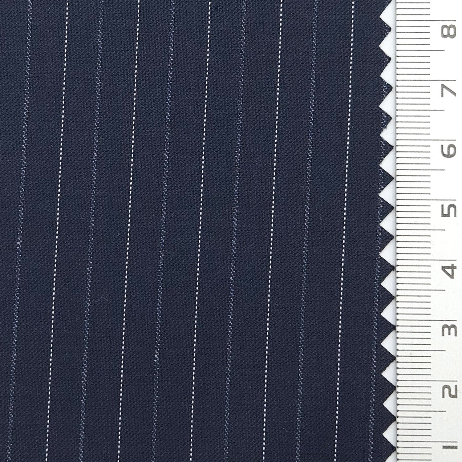 Pencil Stripe Plain Rayon Spandex Polyester Woven Fabric - FAB 1782 - 5.Navy blue