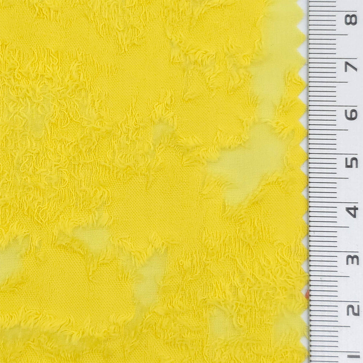 Bright Yellow - Jacquard Floral Poly Woven Fabric - FAB1878