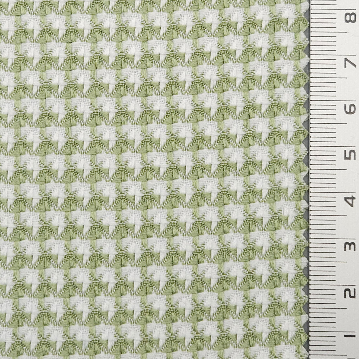 Houndstooth YarnDyed Polyester Spandex Woven Fabric - FAB1686 - 1.Black/White-2.Beige-3.White-4.Blue-5.Green-6.Yellow-7.Pink-8.Red-9.Black/Fushia