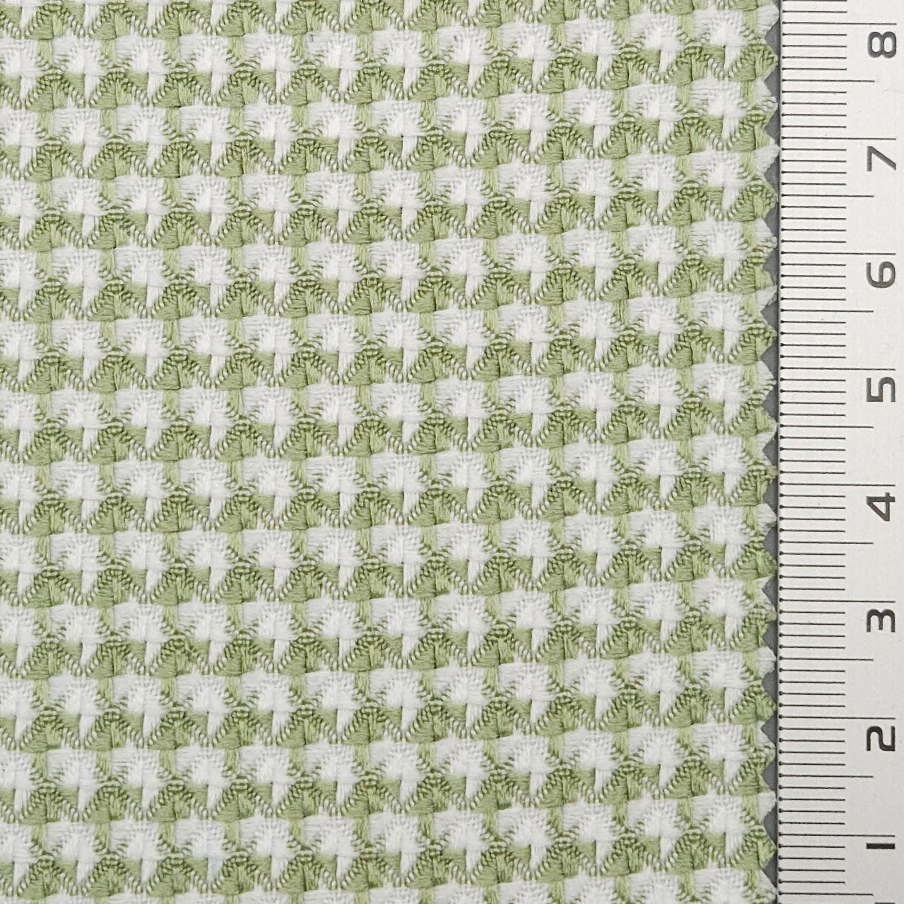 Houndstooth YarnDyed Polyester Spandex Woven Fabric - FAB 1686 - 5.Green