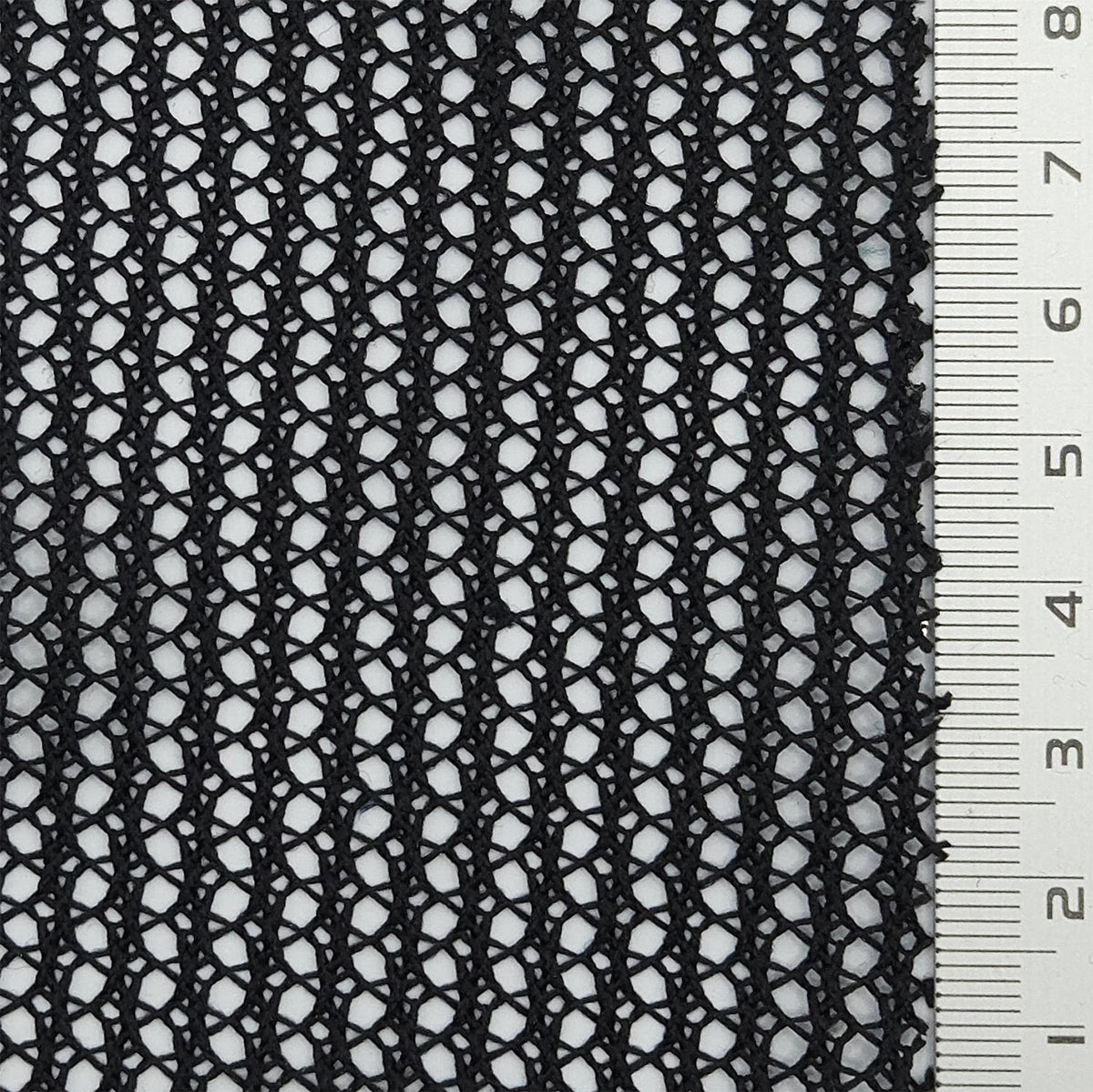 1.White-2.Ivory-3.Mint Green-4.Navy-5.Black - Stripe Mesh Polyester Knit Fabric - FAB 1801