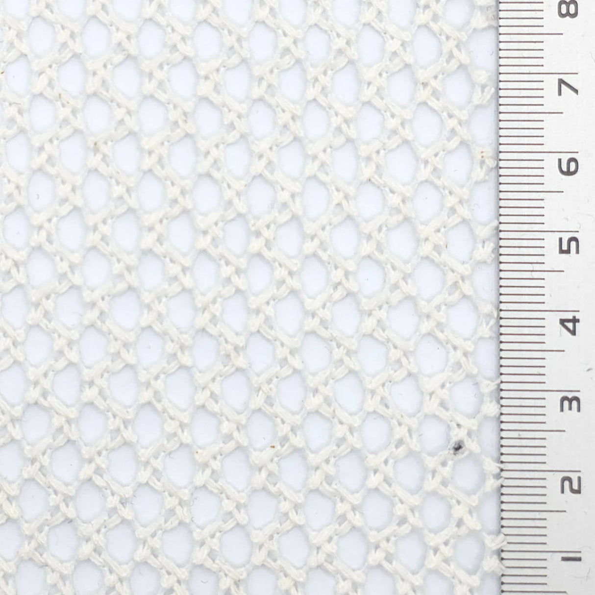 Ivory Mesh Poly Cotton Knit Fabric - FAB1850
