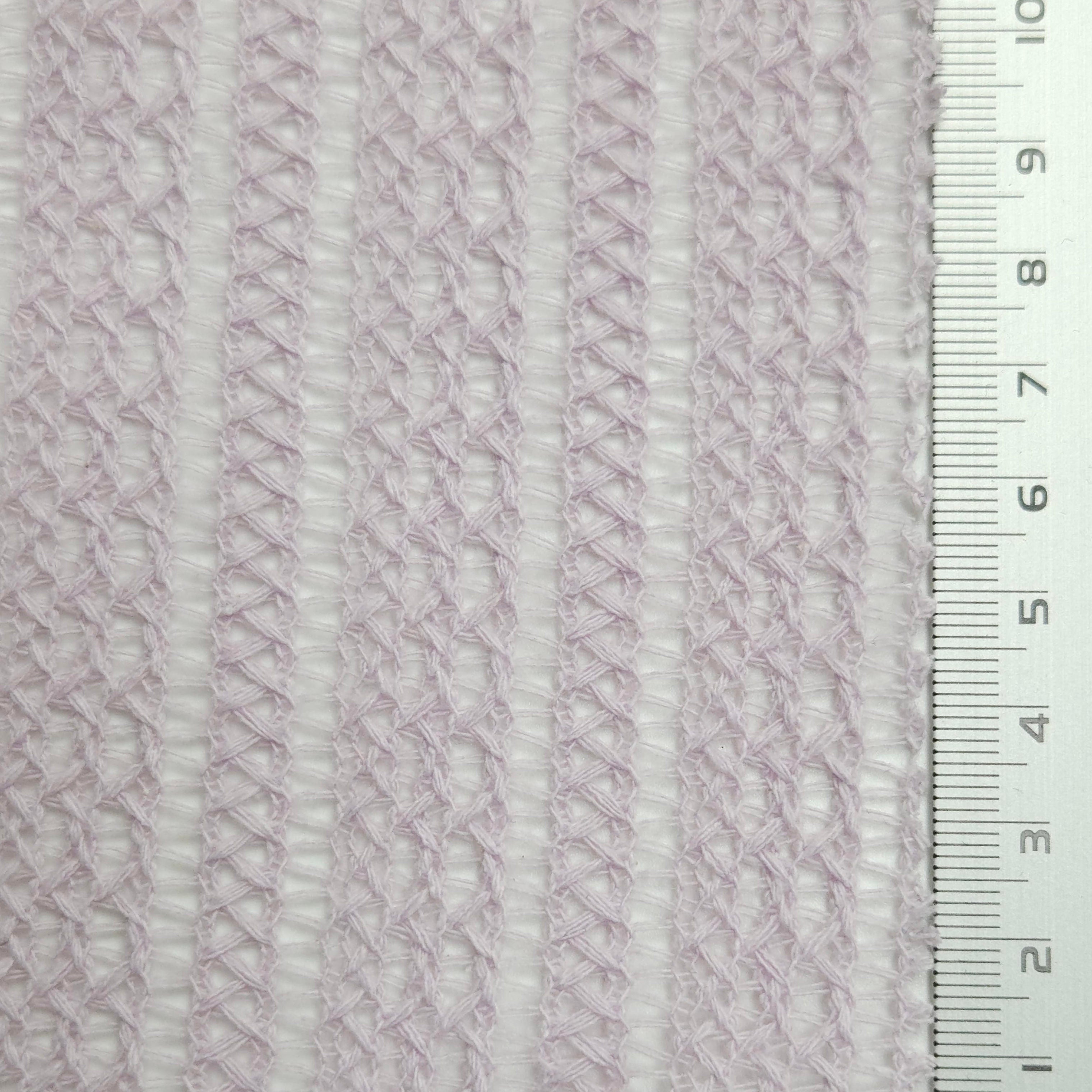 Solid Ethnical Lace Polyester Cotton Knit Fabric - FAB 1562 - 5.Pink