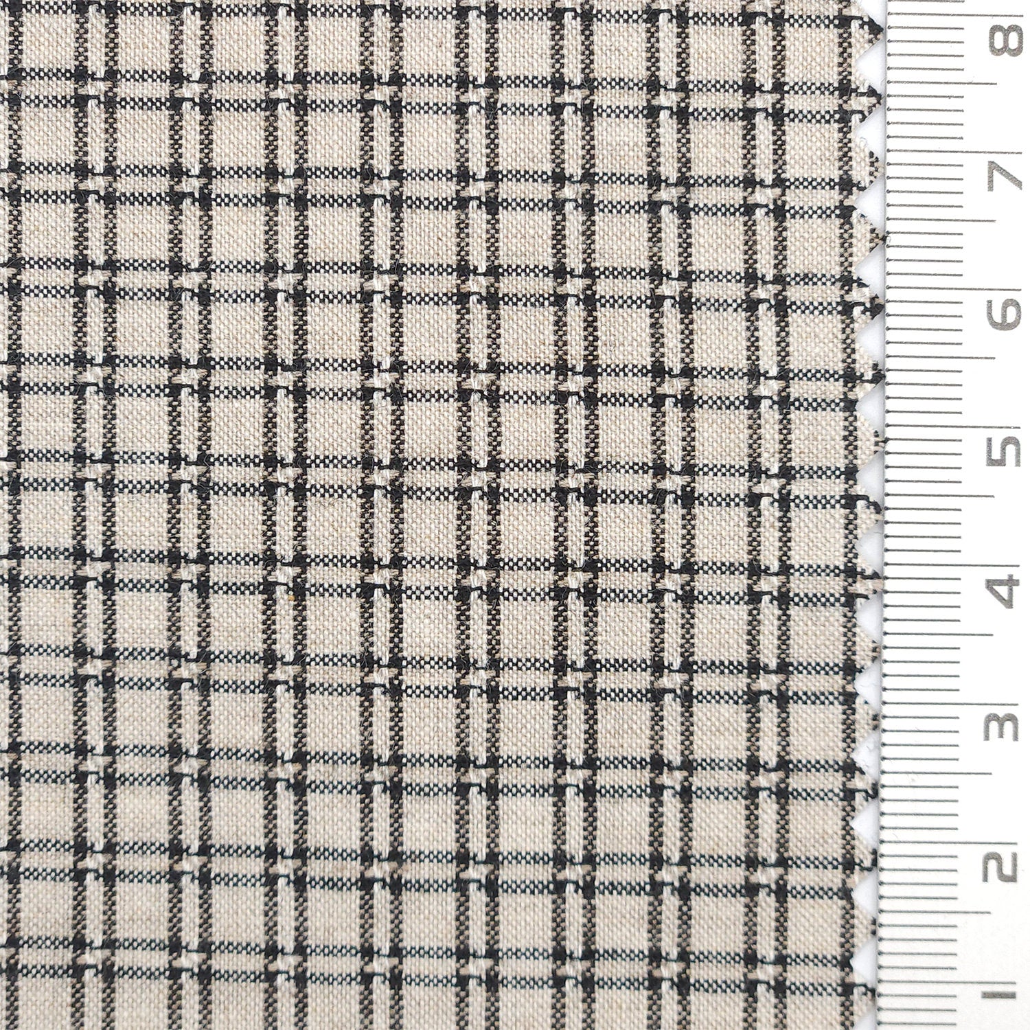 Windowpane Check YarnDyed Cotton Woven Fabric - FAB 1760 - 5.Charocal