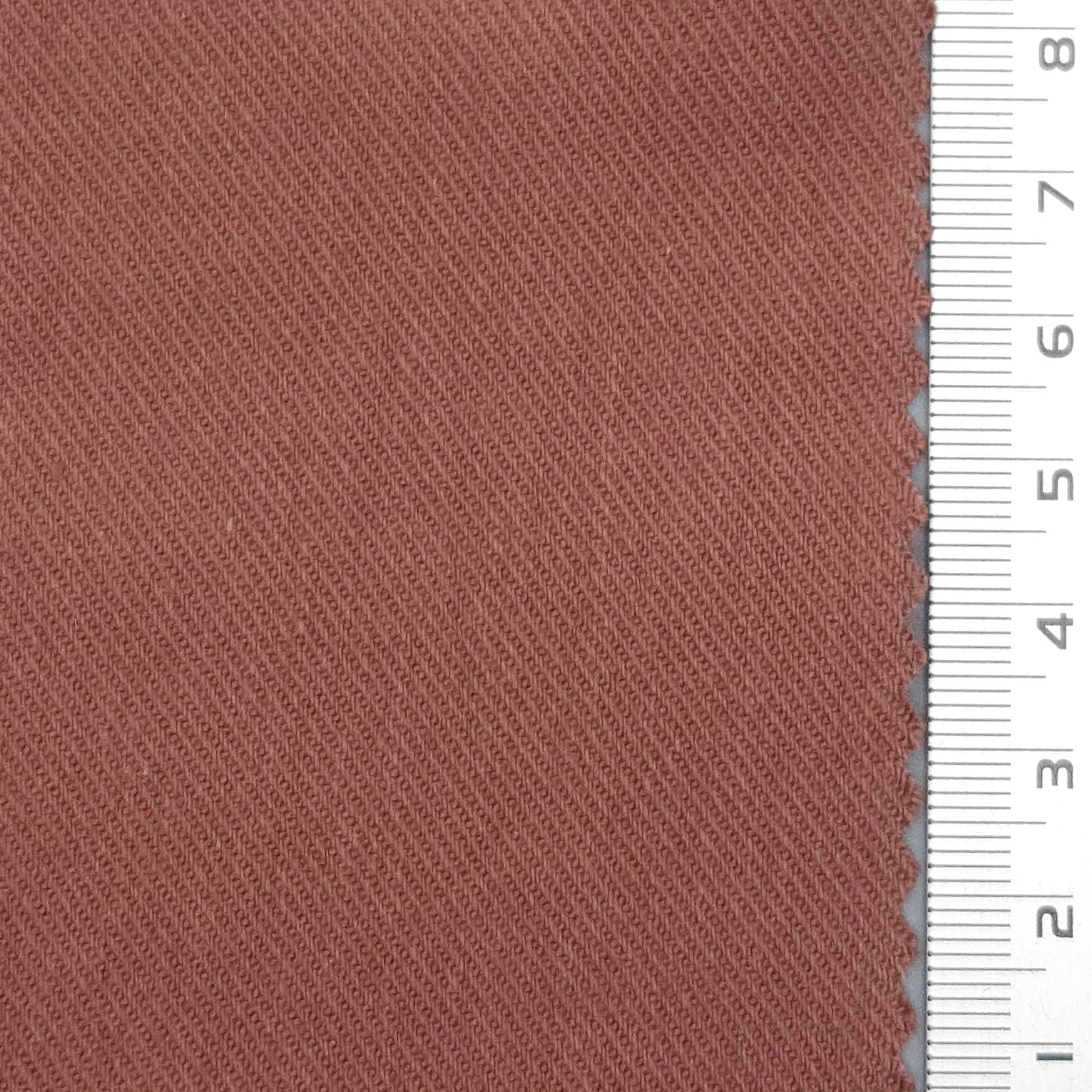 Solid Enzyme Twill Washing Cotton Spandex Woven Fabric - FAB 1668 - 5.Nutmeg