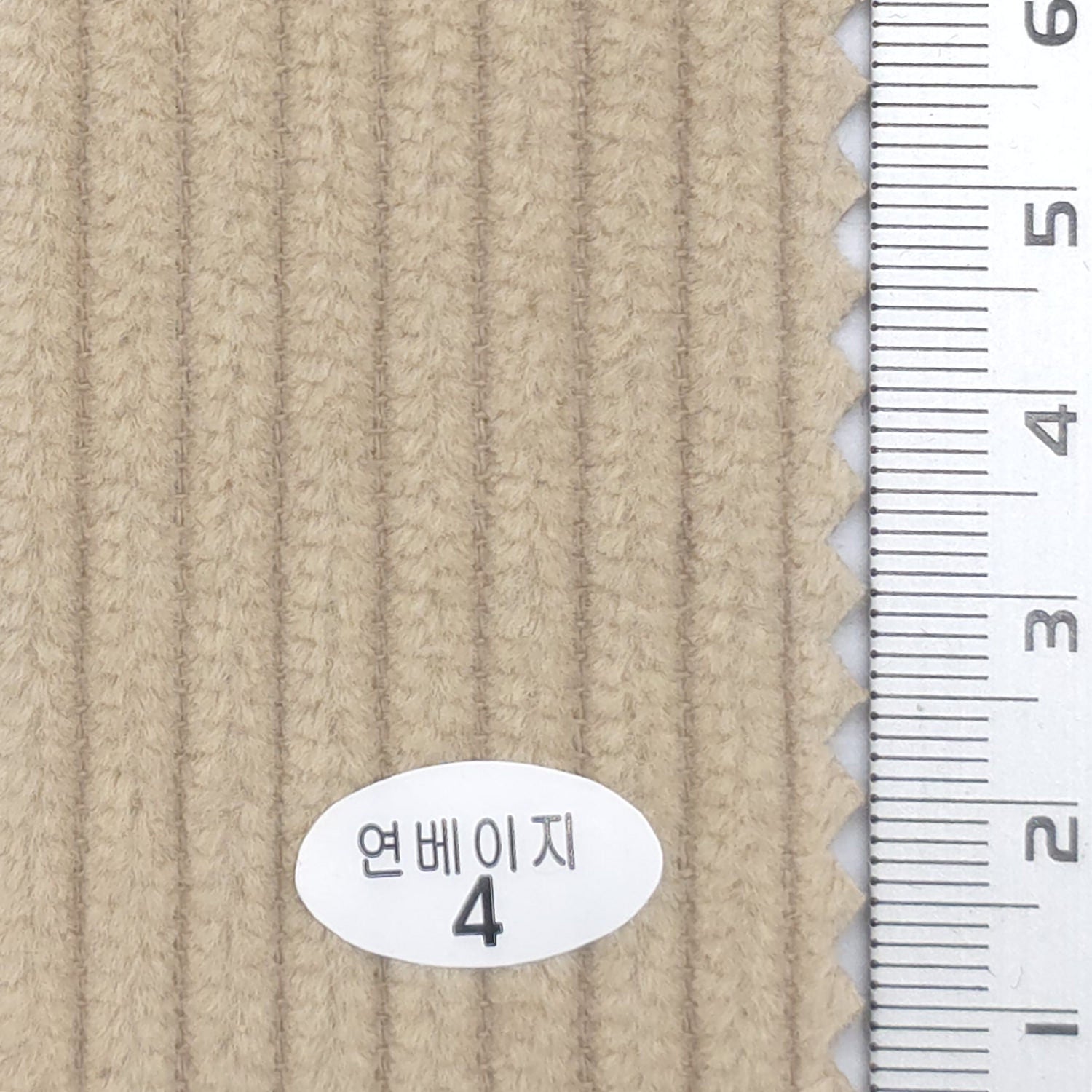 Light Beige - 6Wale Solid Corduroy Cotton Woven Fabric - FAB 1656