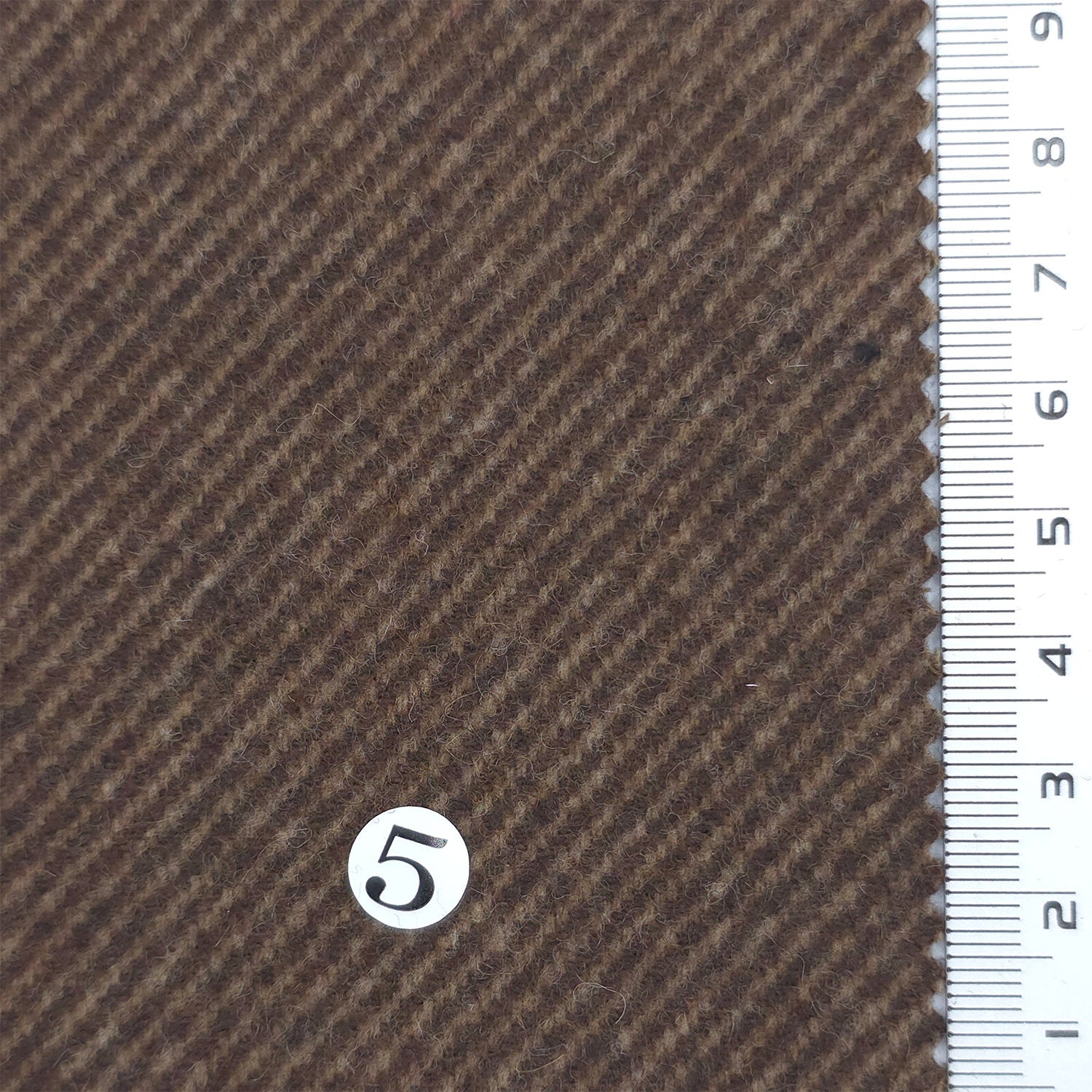 Dark Brown - Herringbone Twill Poly Rayon Wool Span Woven Fabric - FAB1872