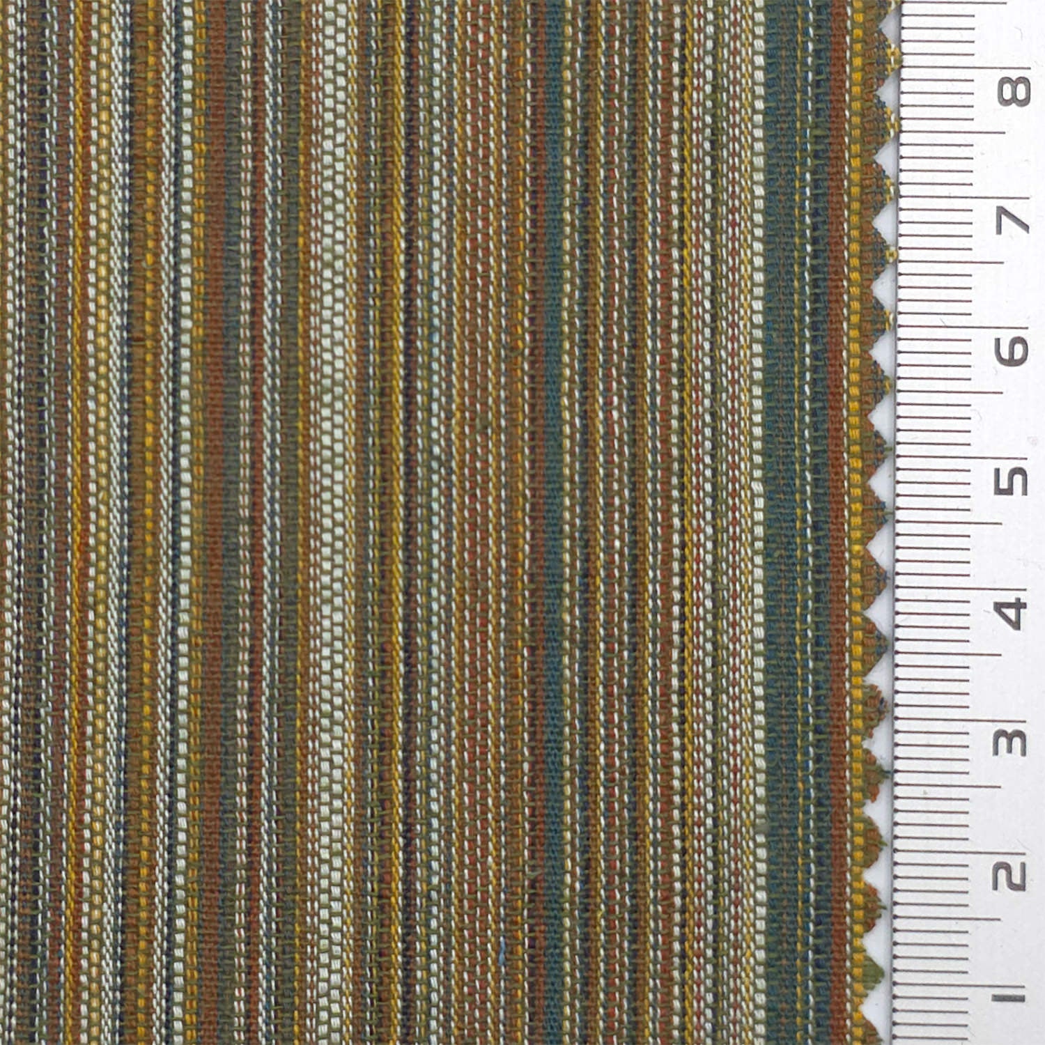 Textured Stripe Cotton Woven Fabric - FAB 1825 - 5.Olive Green
