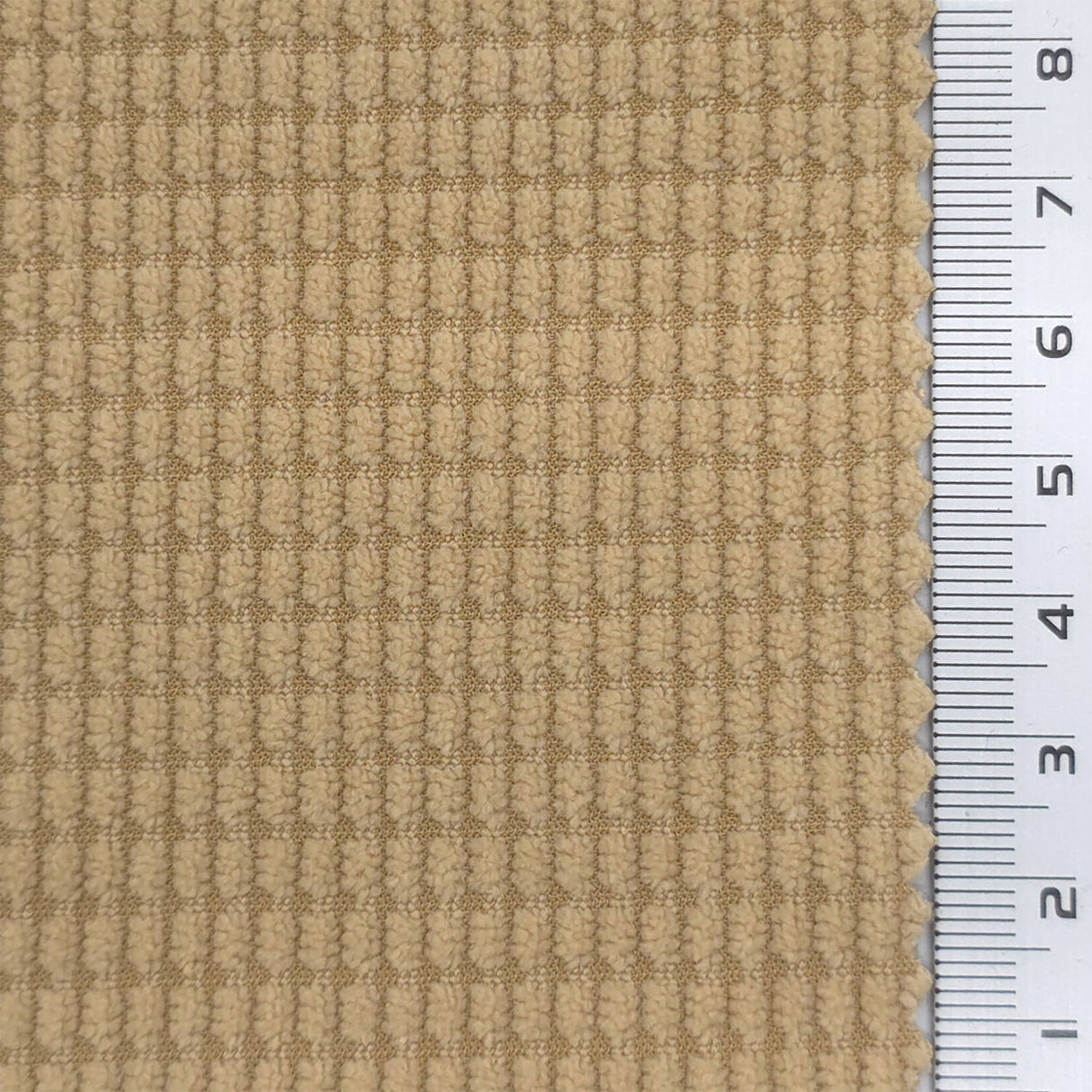 Tan - 8 Wale Textured Corduroy Poly Woven Fabric - FAB1874
