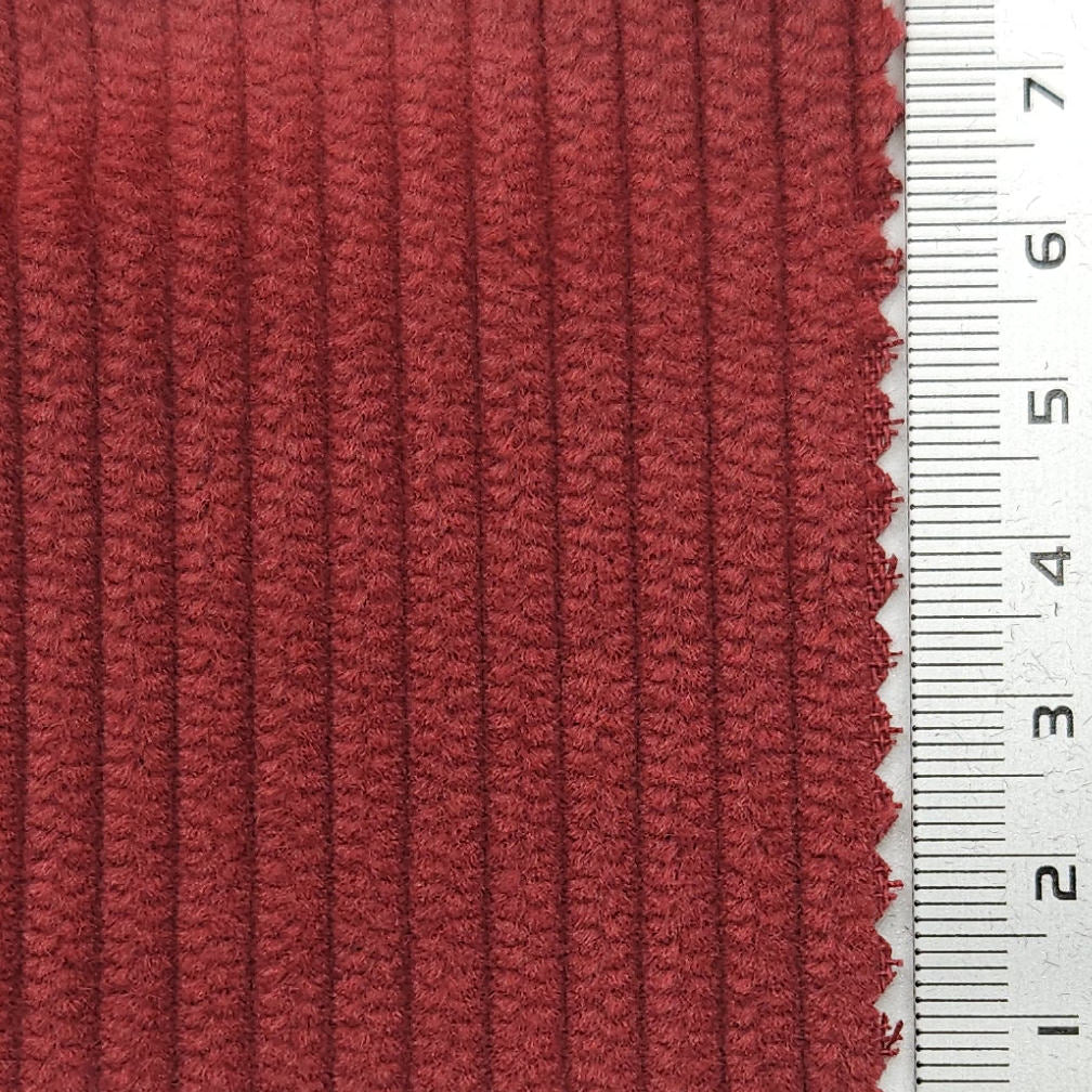 6Wale Solid Corduroy Cotton Woven Fabric - FAB 1656 - 5.Milano Red