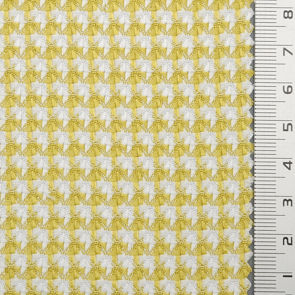 Houndstooth YarnDyed Polyester Spandex Woven Fabric - FAB1686 - 1.Black/White-2.Beige-3.White-4.Blue-5.Green-6.Yellow-7.Pink-8.Red-9.Black/Fushia