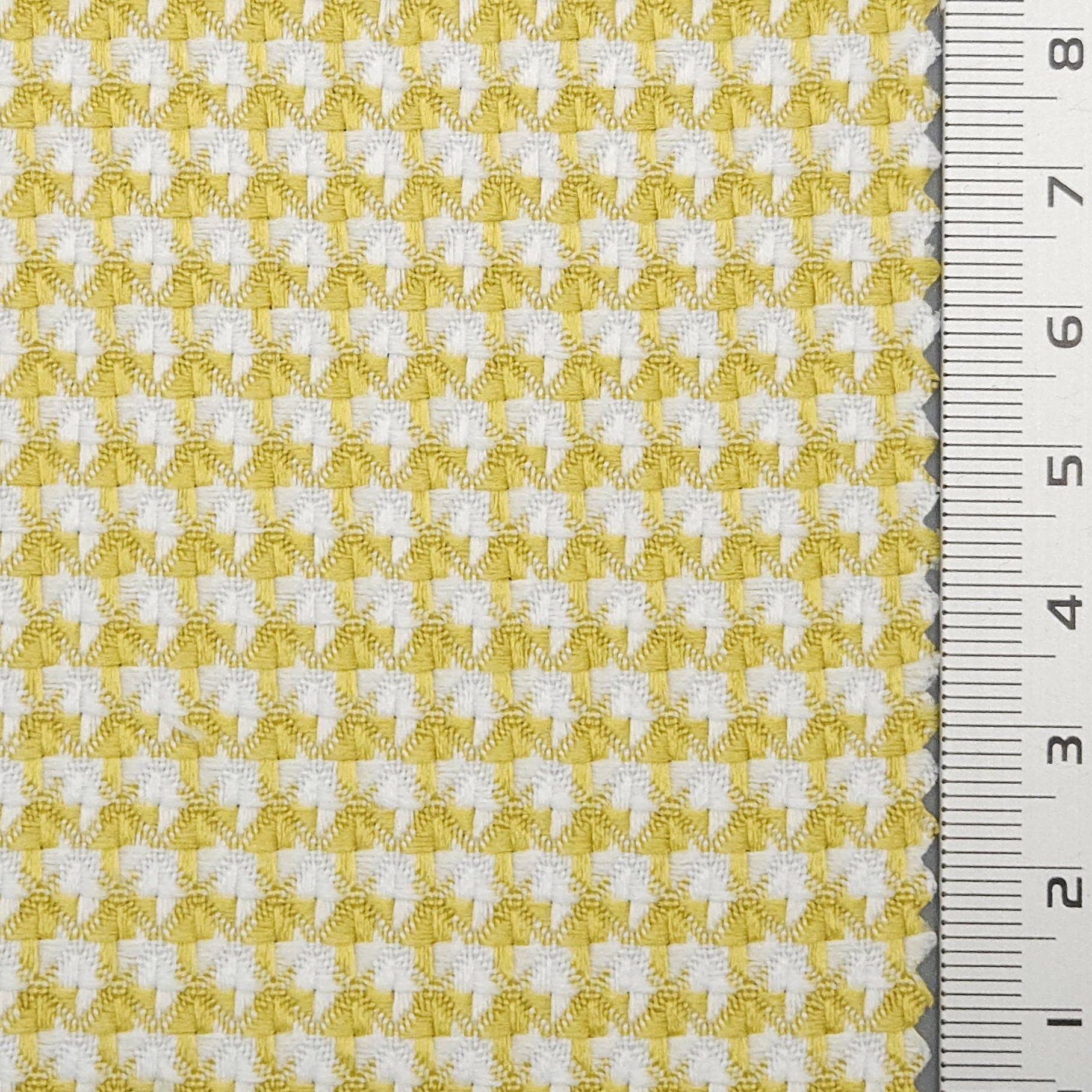 Houndstooth YarnDyed Polyester Spandex Woven Fabric - FAB 1686 - 6.Yellow