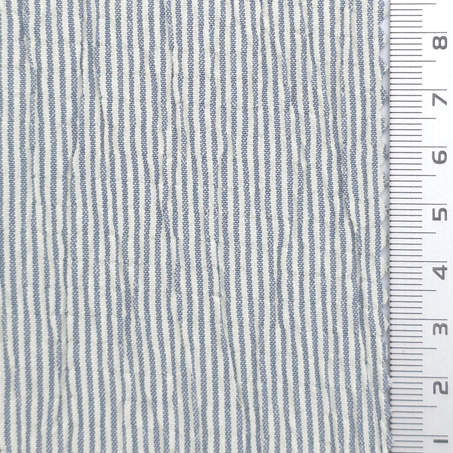 Pinstripe Polyester Rayon Woven Fabric - FAB1962 - Blue