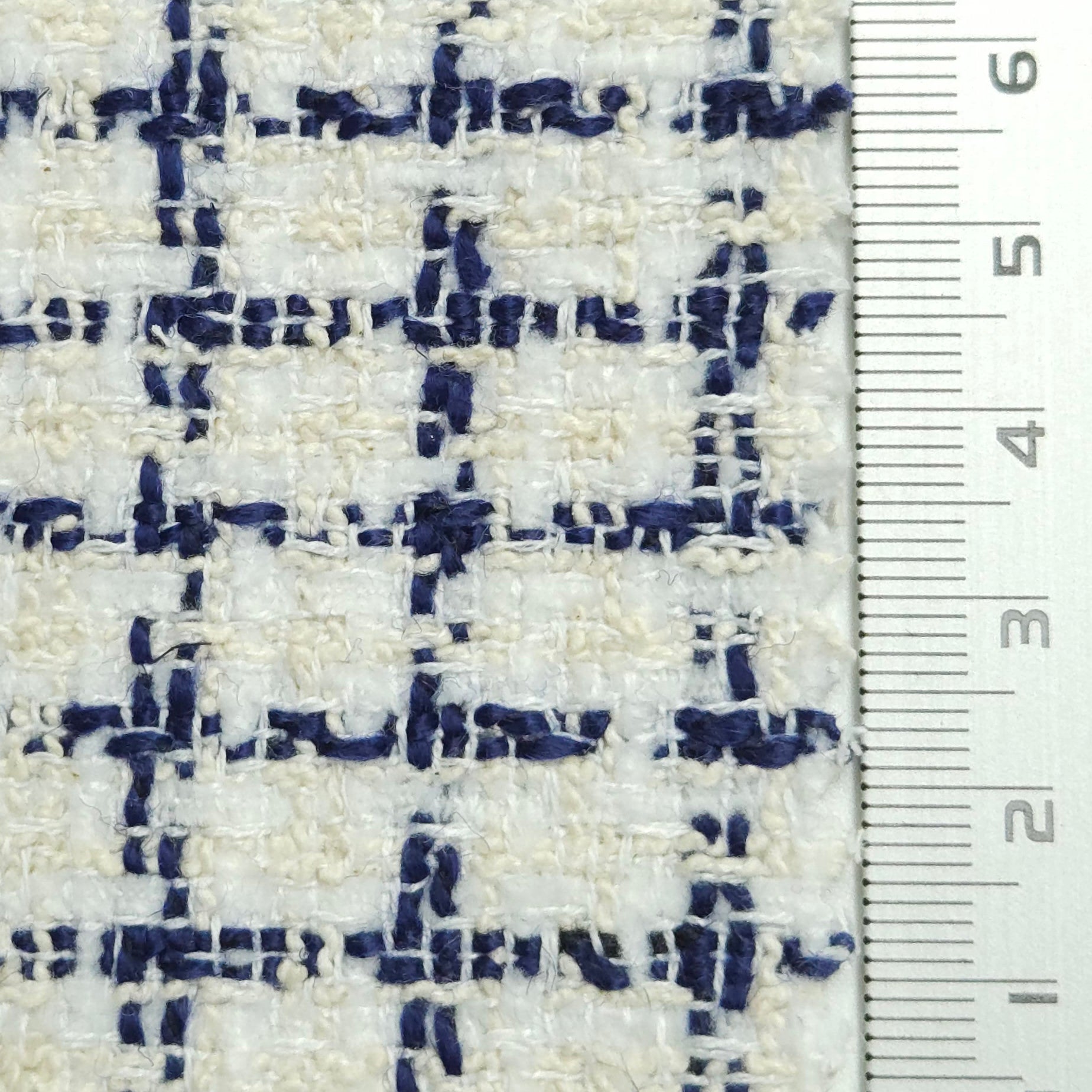 Solid Tweed YarnDyed Polyester Wool Woven Fabric - FAB 1555 - 6.Navy